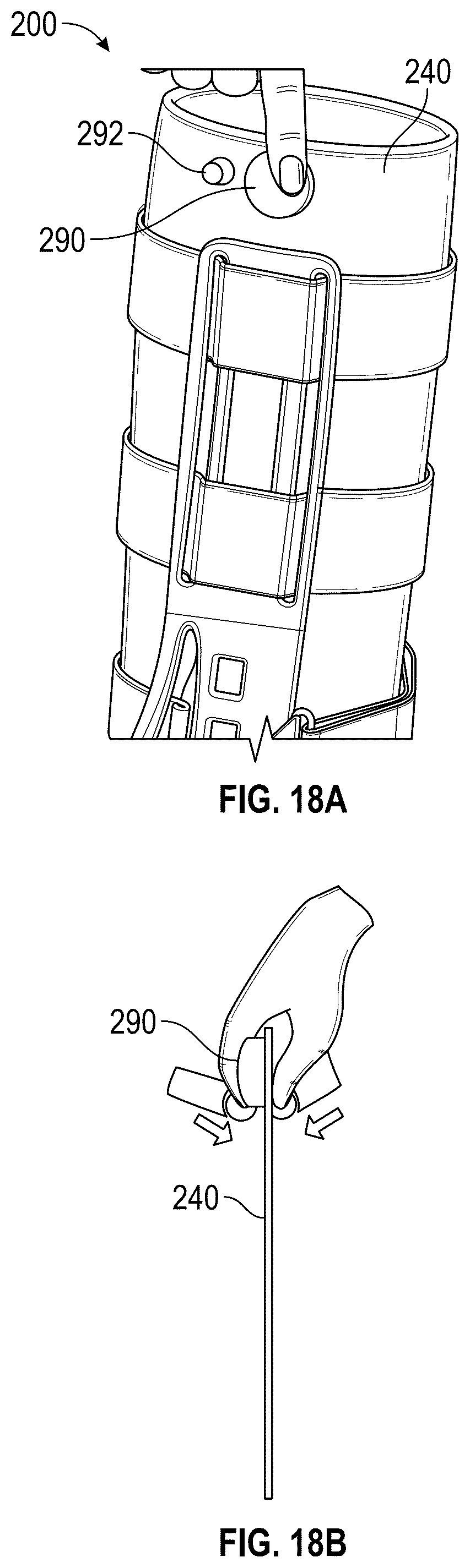 Patent US12564507 Figure 18 – Walking boot, chafe assembly, protective rim for a push-button release valve and related methods