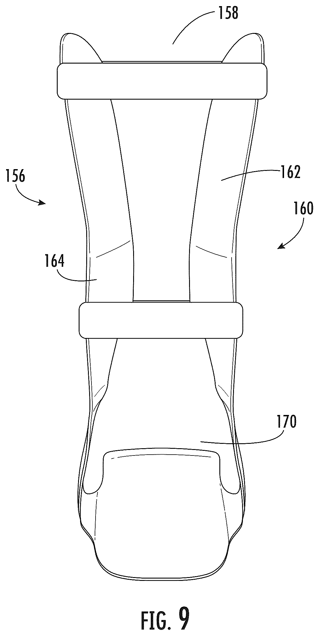 Patent US12564509 Figure 9 – Orthotic system for stabilizing an ankle and a foot