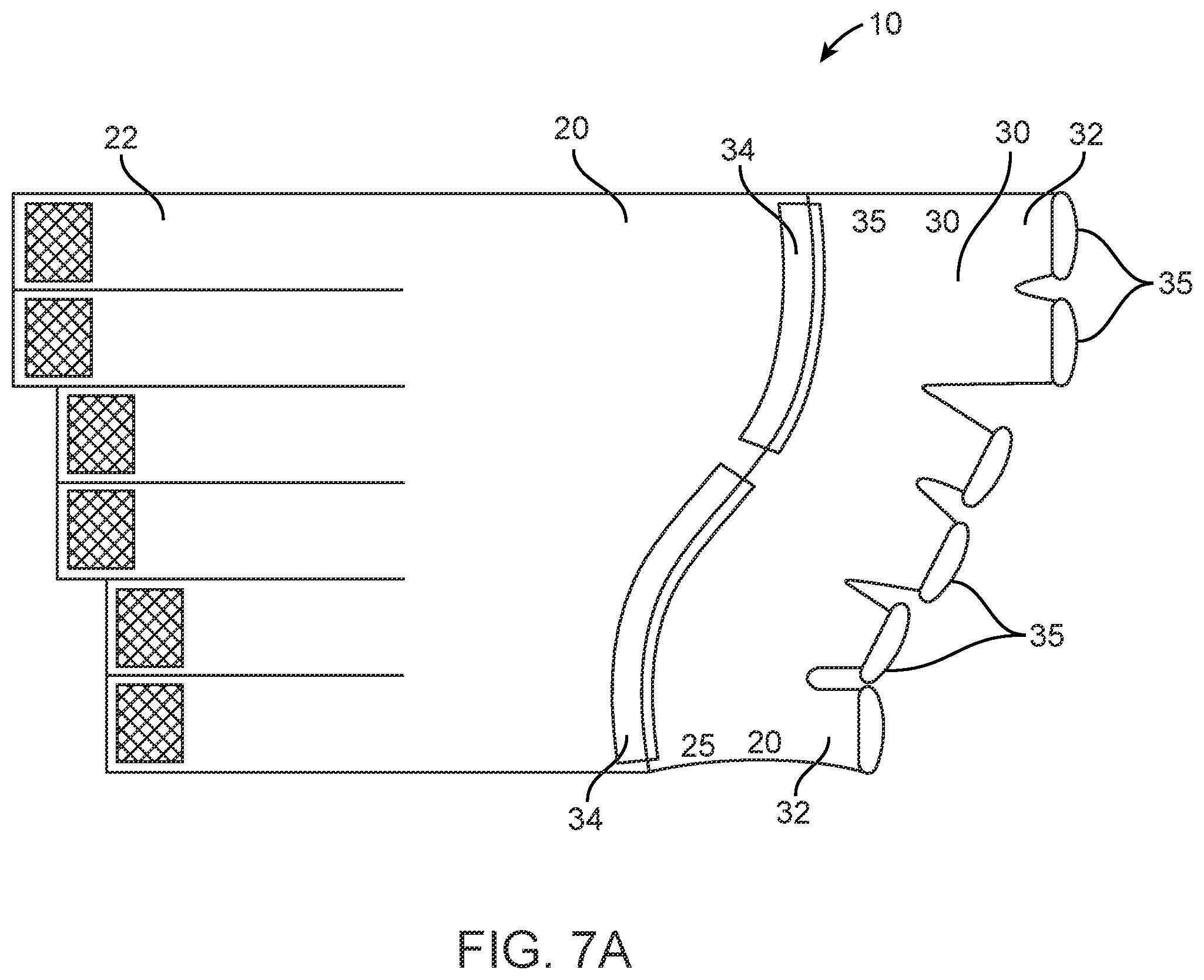 Patent US12564520 Figure 8 – Graduated compression device for the treatment of circulatory disorders
