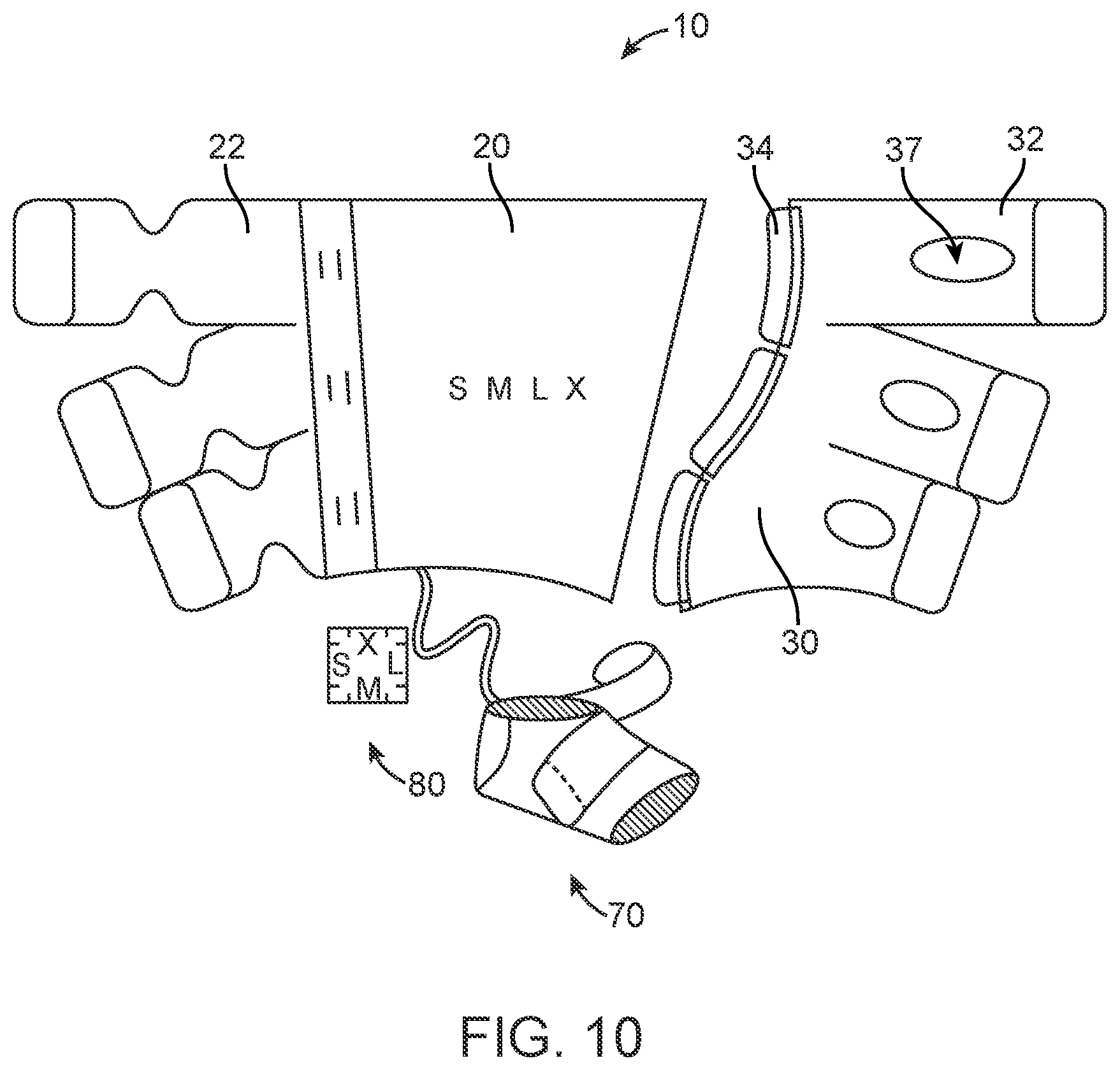 Patent US12564520 Figure 12 – Graduated compression device for the treatment of circulatory disorders