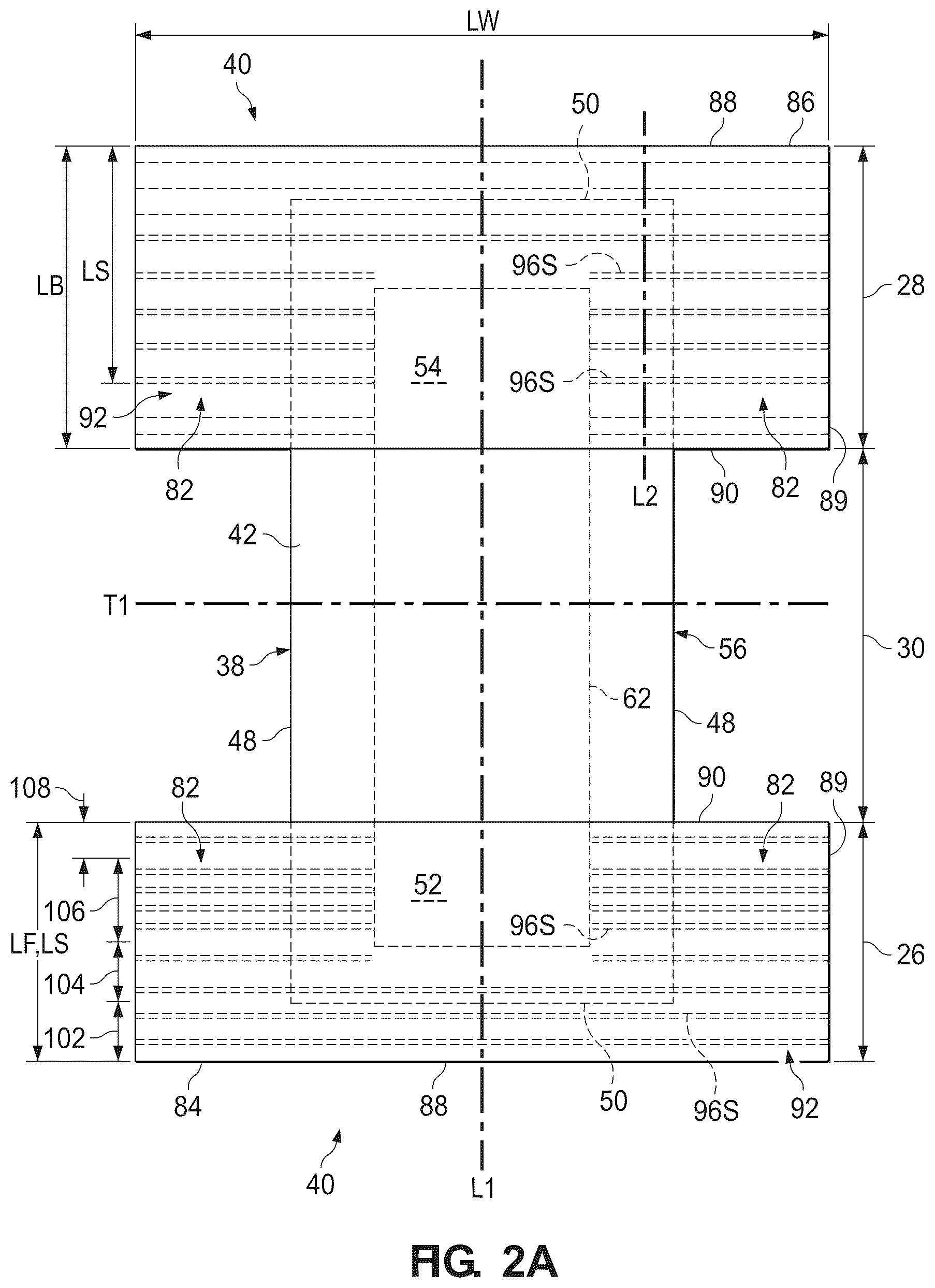 Patent US12564522 Figure 2 – Pant-type absorbent article with waist guard