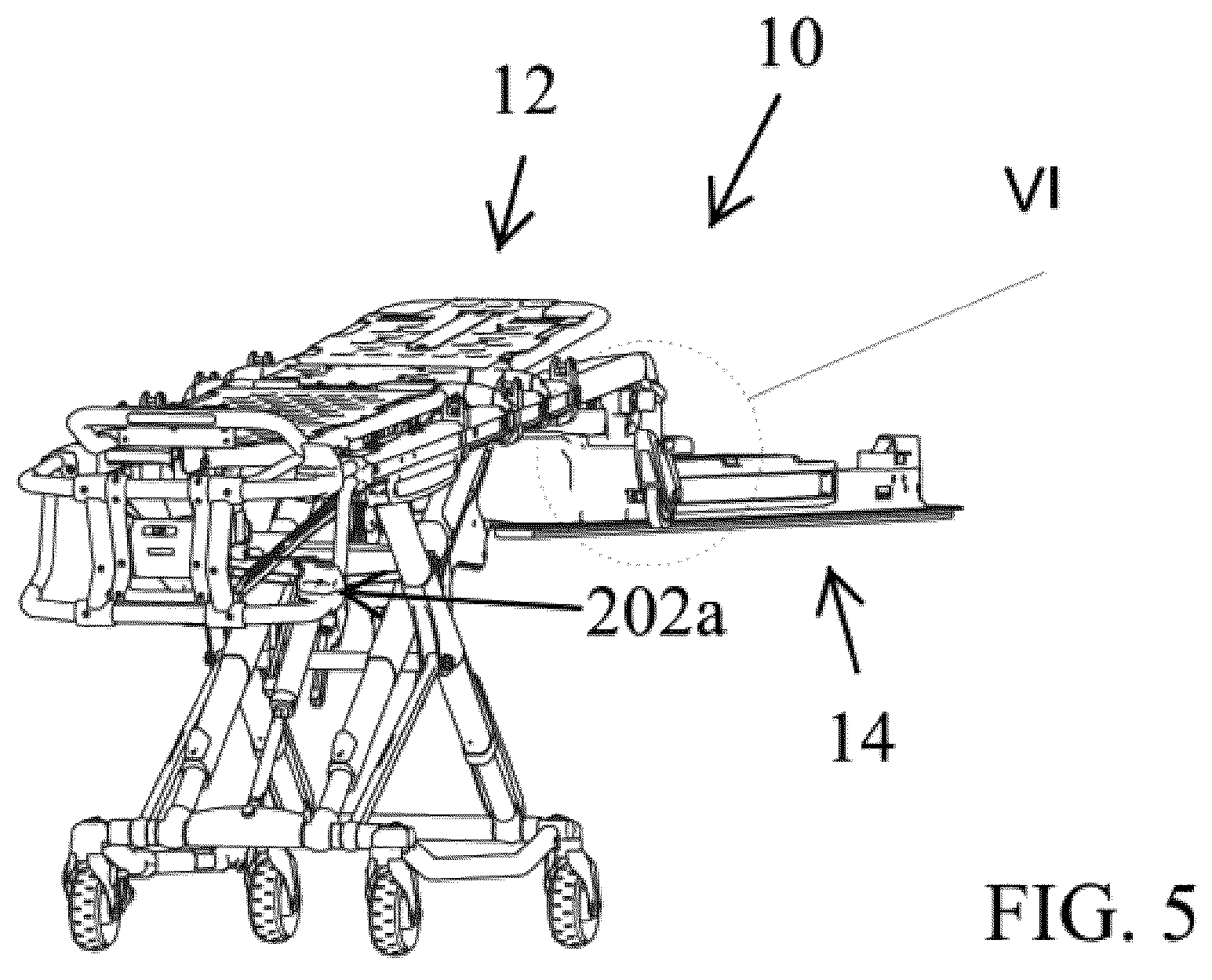 Patent US12564524 Figure 5 – Ambulance cot and loading and unloading system