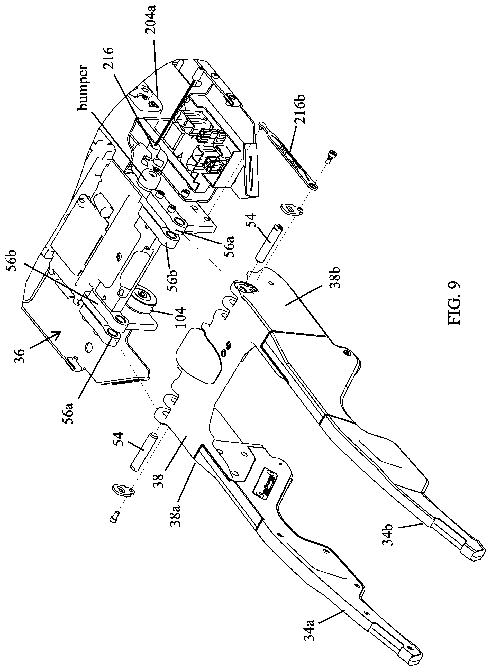 Patent US12564524 Figure 9 – Ambulance cot and loading and unloading system