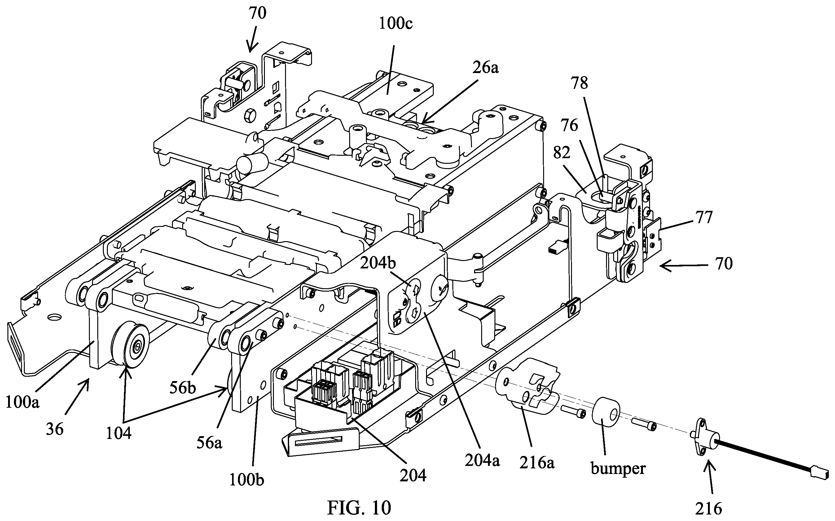 Patent US12564525 Figure 10 – Ambulance cot and loading and unloading system