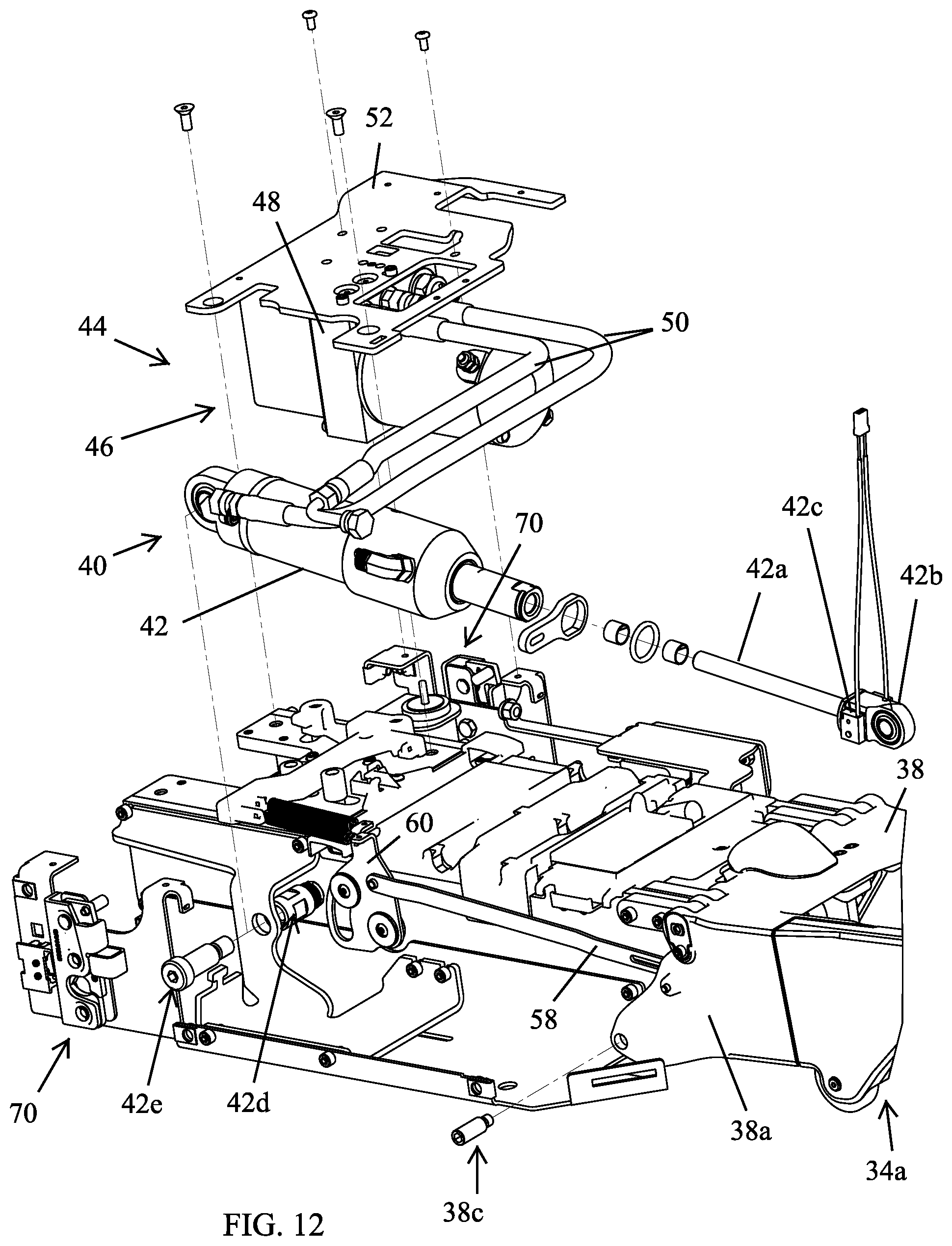 Patent US12564525 Figure 14 – Ambulance cot and loading and unloading system