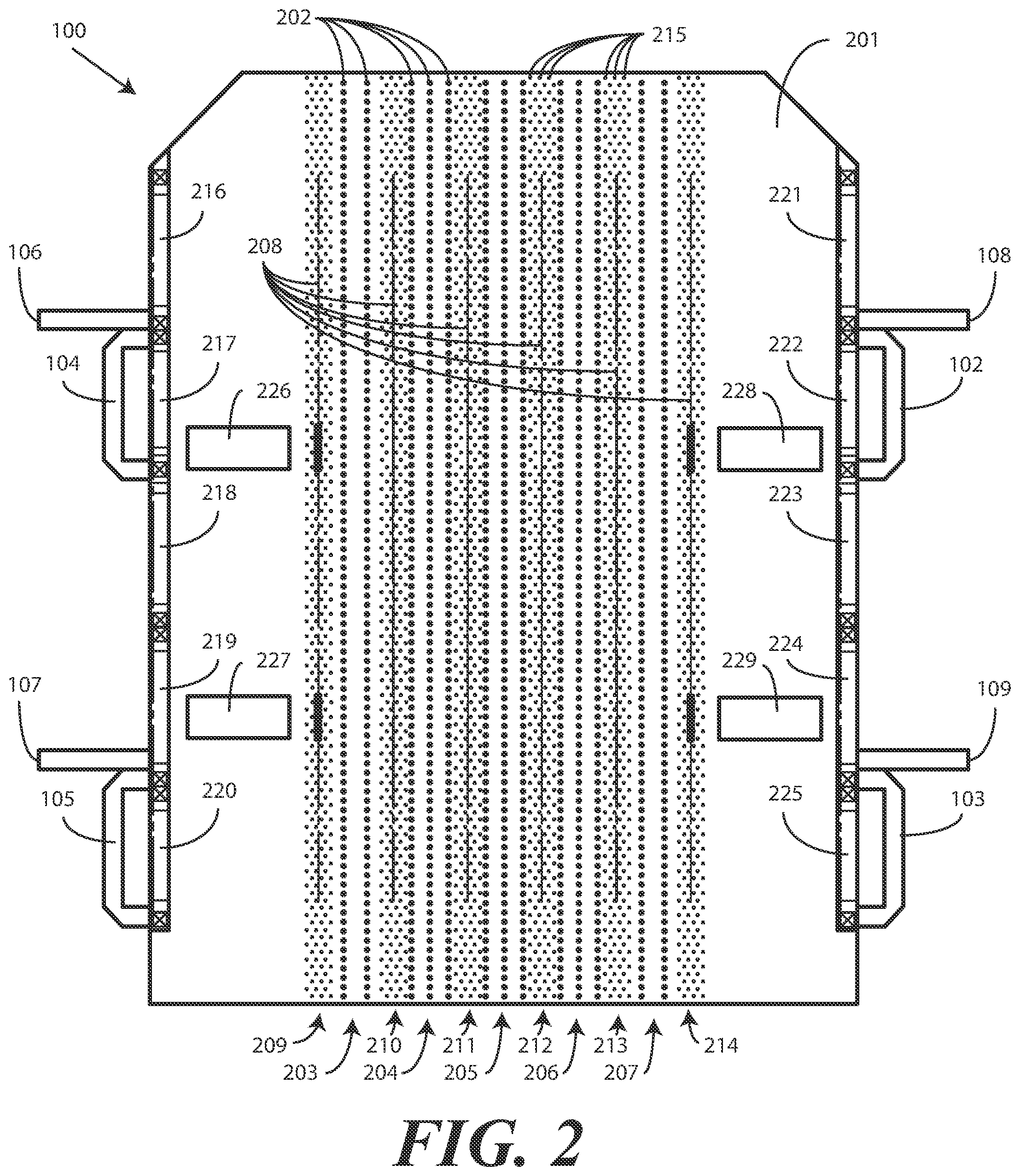 Patent US12564530 Figure 2 – Inflatable patient positioner with selectively engaging surface gripping zones