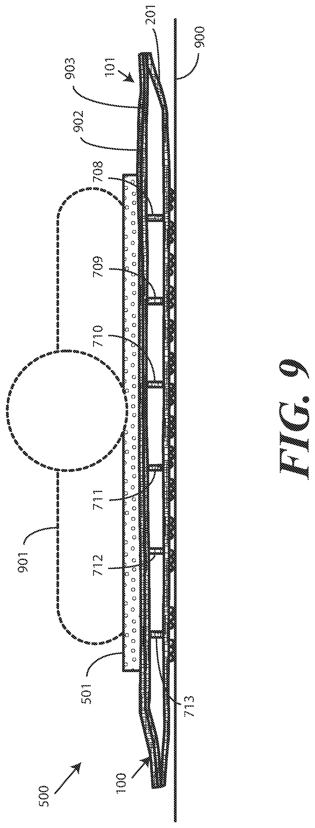 Patent US12564530 Figure 9 – Inflatable patient positioner with selectively engaging surface gripping zones