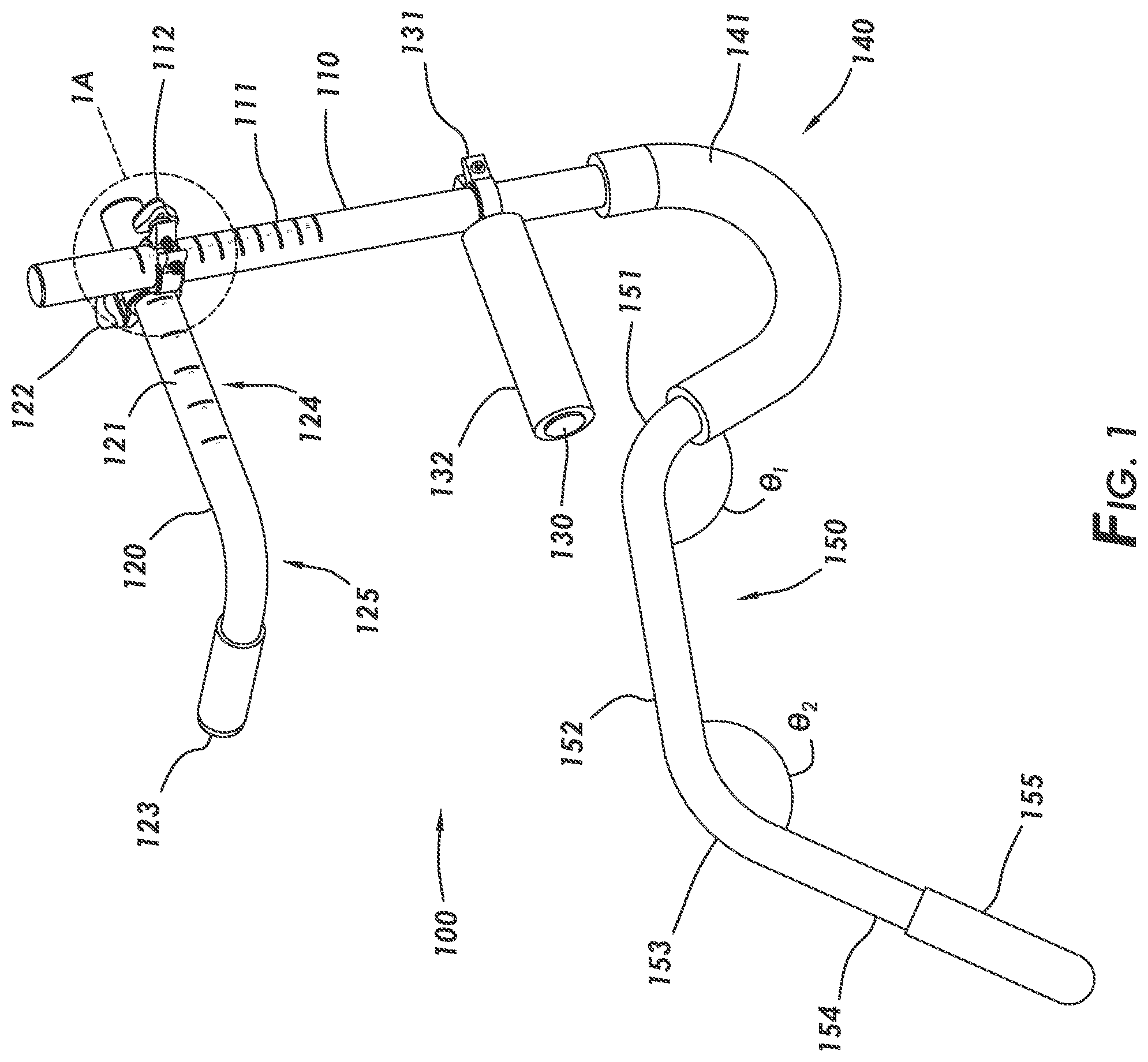 Patent US12564532 Figure 1 – Adjustable, multi-functional shoulder stretching device