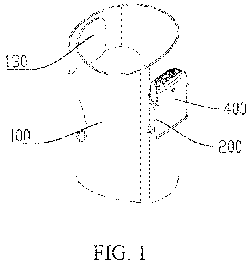Patent US12564536 Figure 1 – Detachable pneumatic therapeutic apparatus