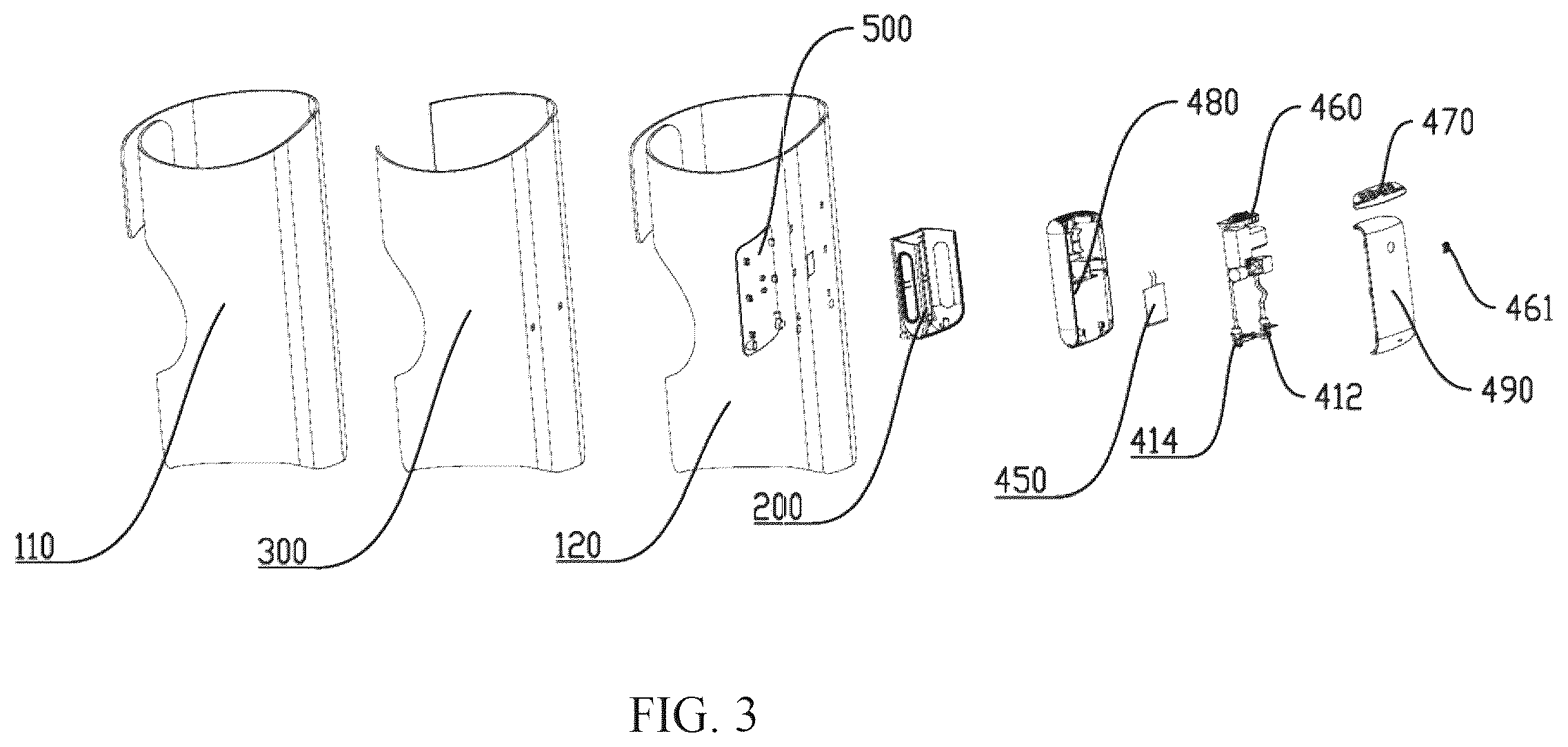 Patent US12564536 Figure 3 – Detachable pneumatic therapeutic apparatus