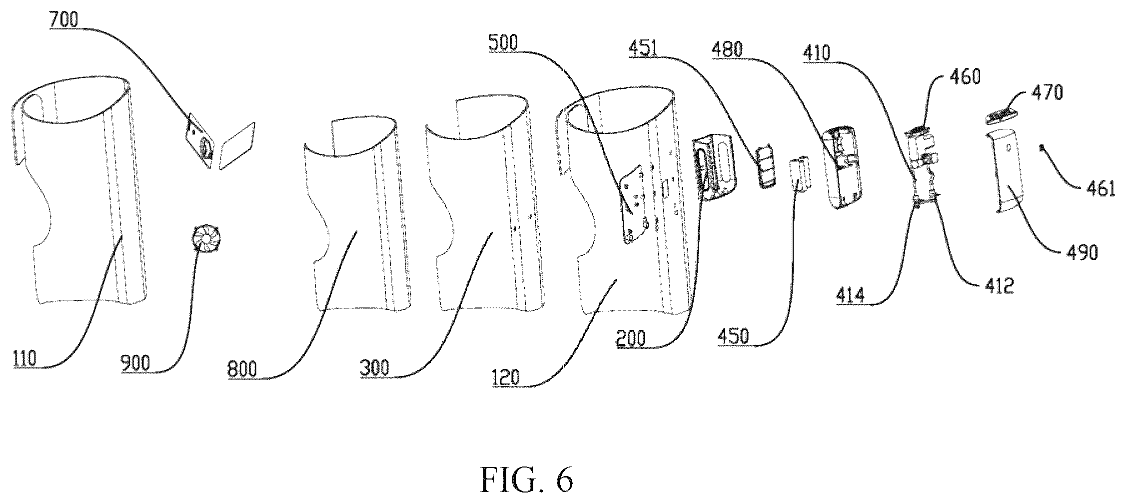 Patent US12564536 Figure 6 – Detachable pneumatic therapeutic apparatus