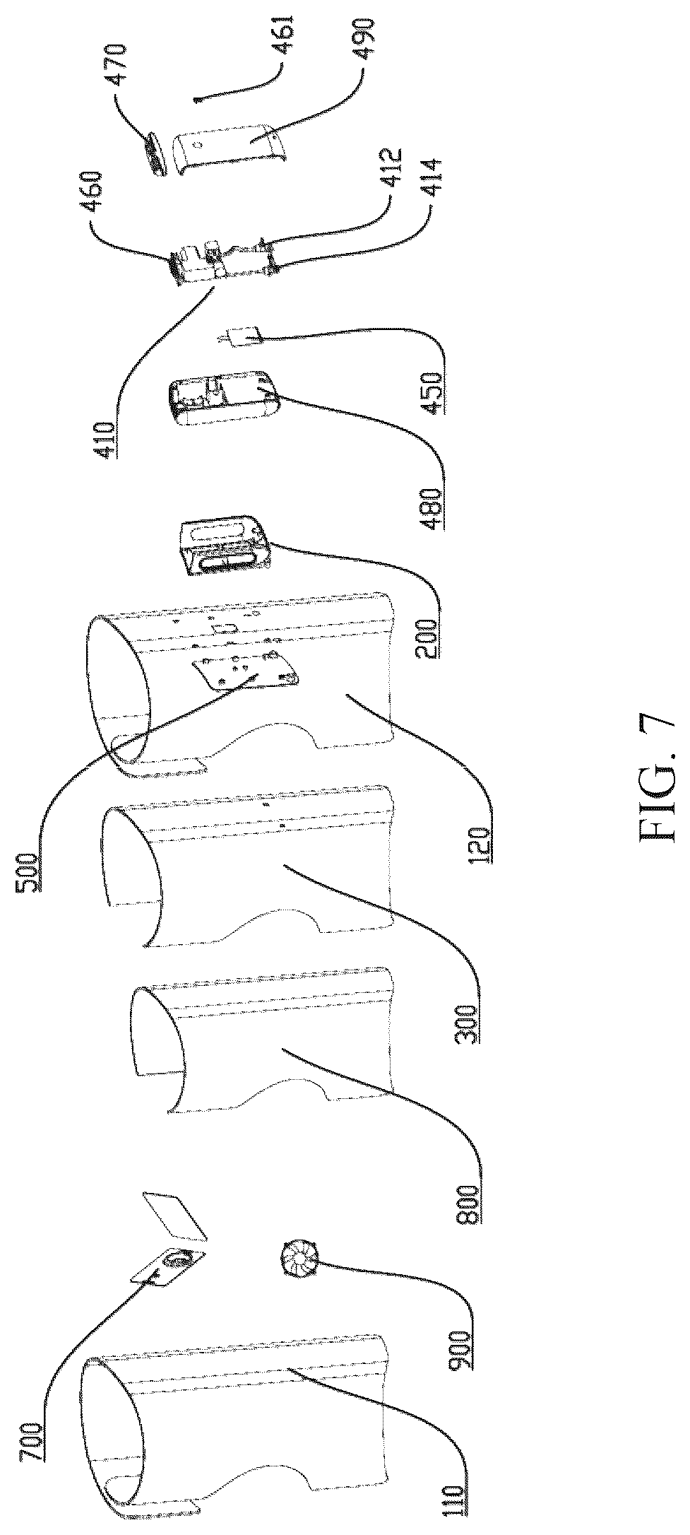 Patent US12564536 Figure 7 – Detachable pneumatic therapeutic apparatus