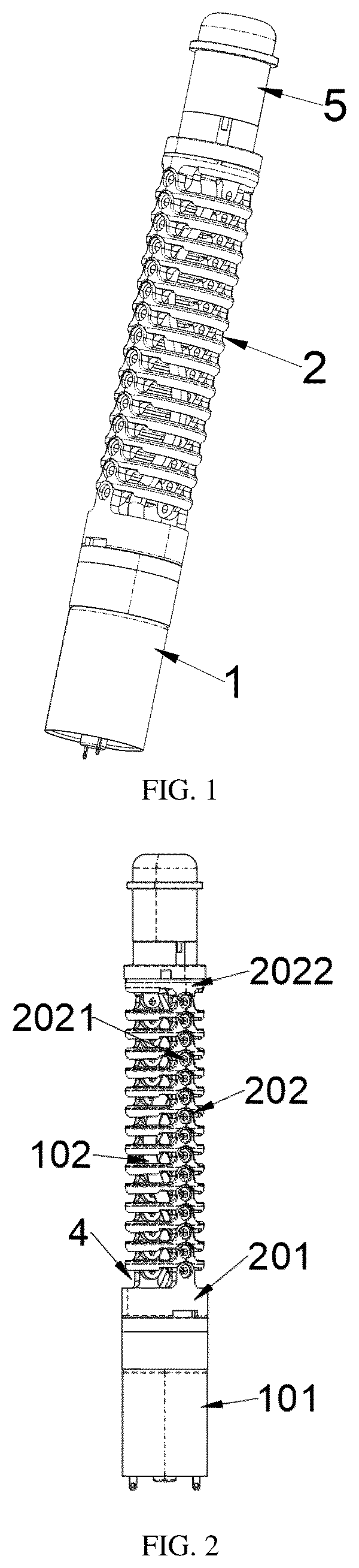 Patent US12564538 Figure 1 – Chain-type massage structure and massager