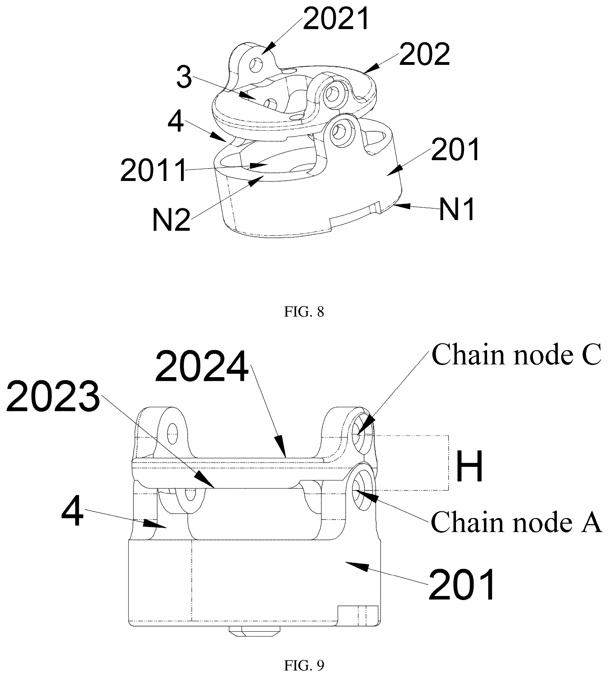 Patent US12564538 Figure 5 – Chain-type massage structure and massager