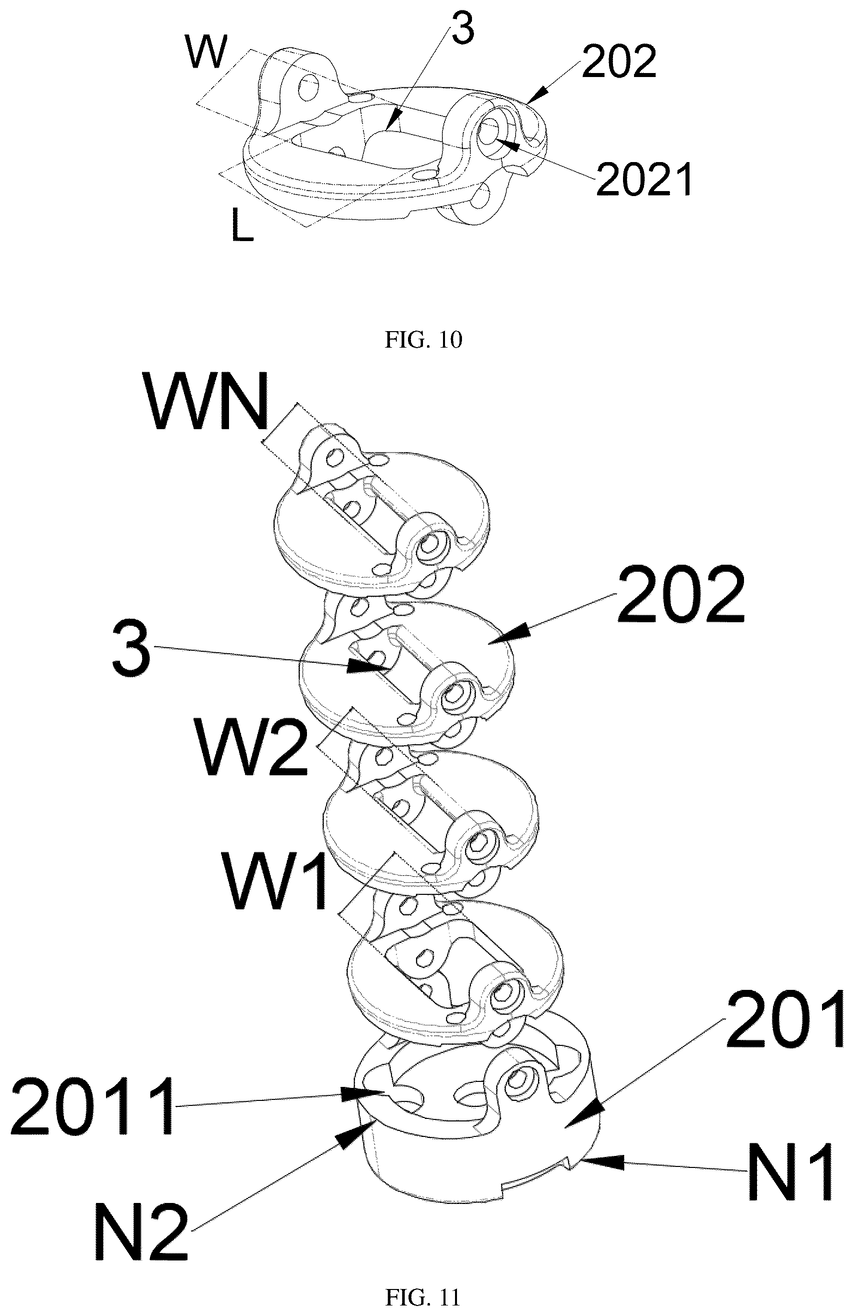 Patent US12564538 Figure 6 – Chain-type massage structure and massager