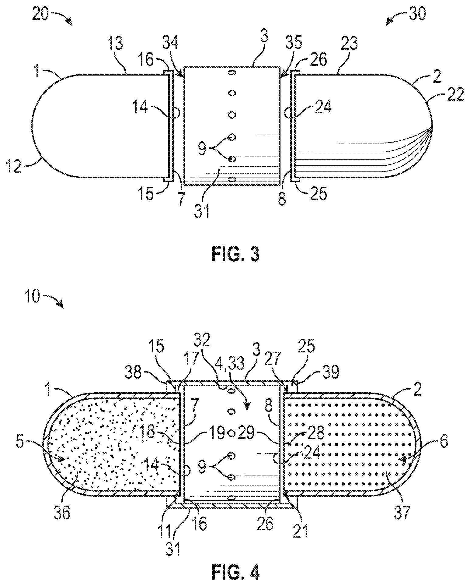 Patent US12564557 Figure 2 – Dual release dosage form capsule and methods, devices and systems for making same