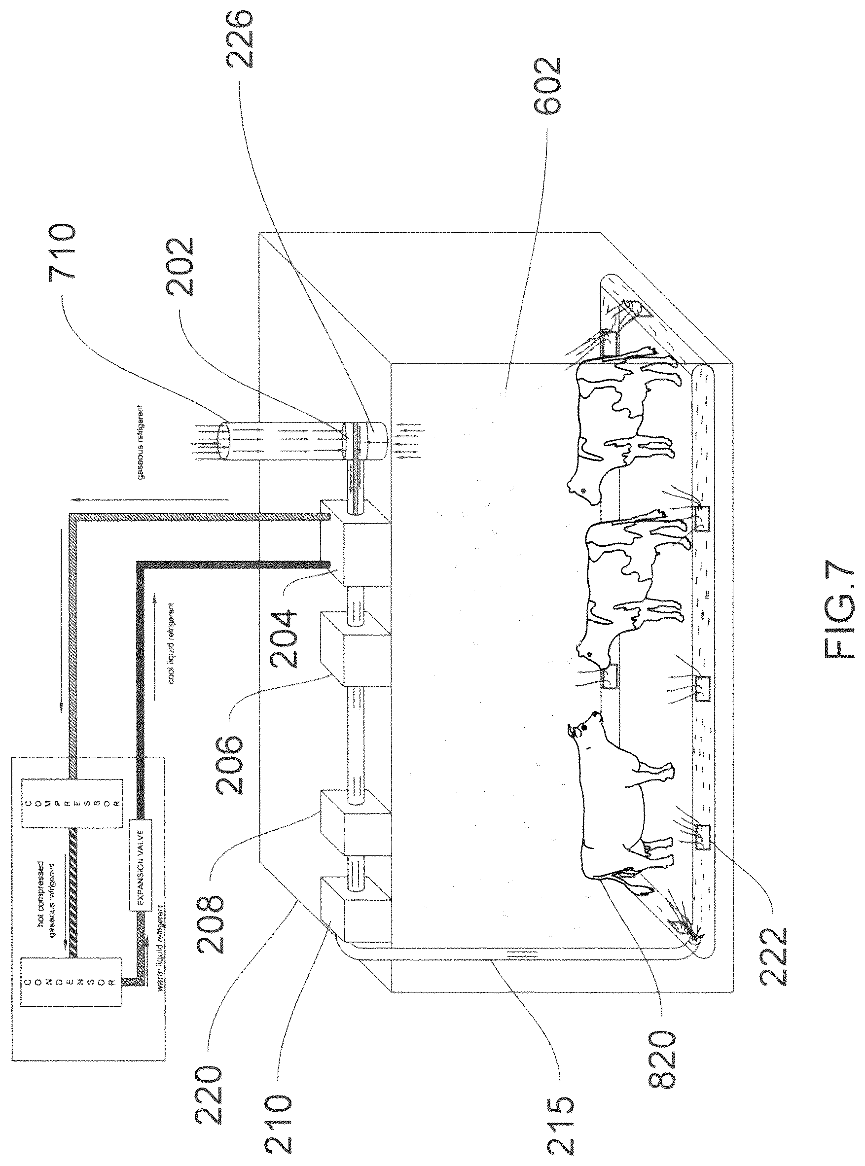 Patent US12564627 Figure 8 – System for producing and delivering contactless veterinary passive immunization
