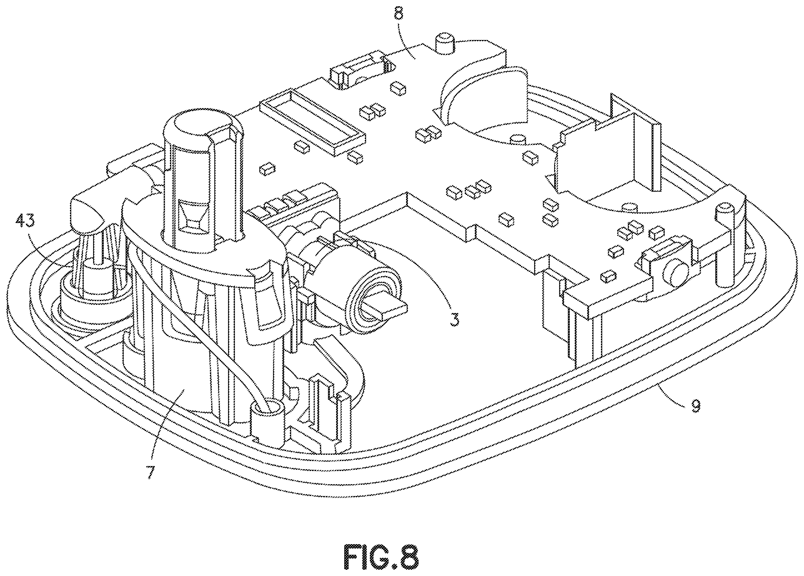 Patent US12564672 Figure 8 – Fluid interconnection scheme between reservoir, pump and filling member