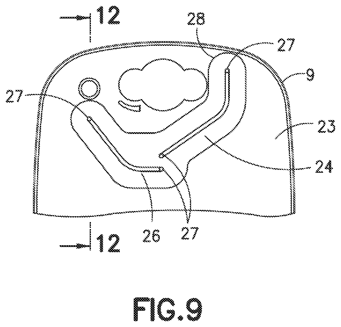 Patent US12564672 Figure 9 – Fluid interconnection scheme between reservoir, pump and filling member