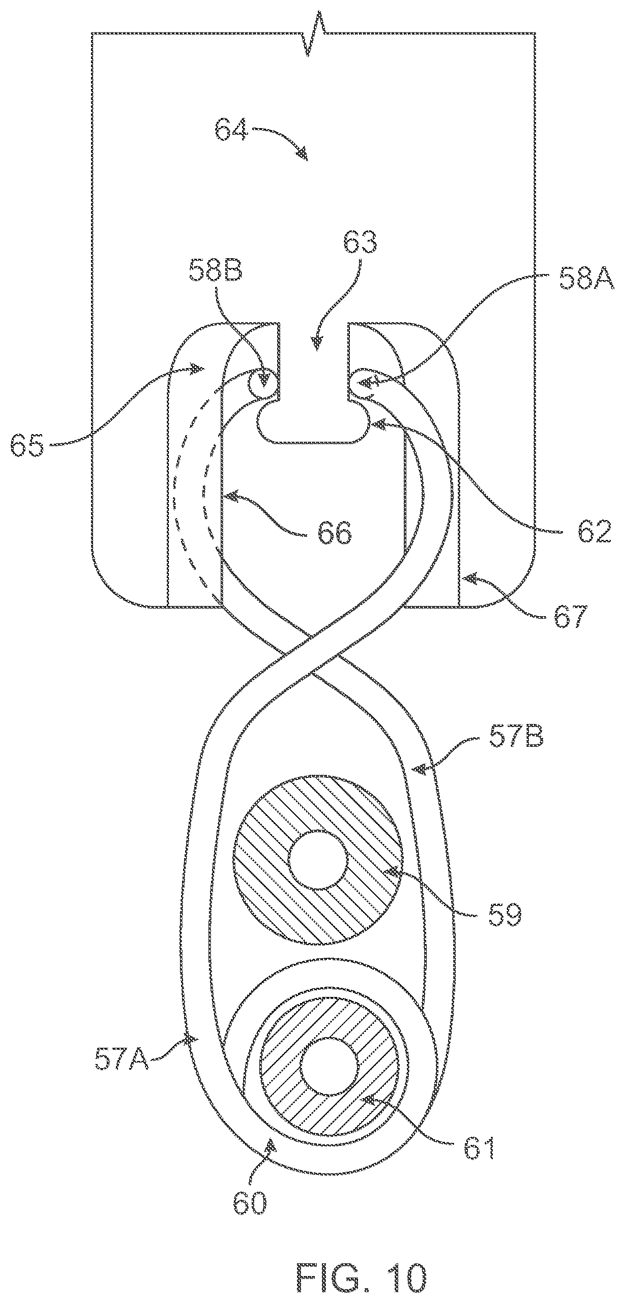 Patent US12564673 Figure 10 – Slack release system for medical tubing