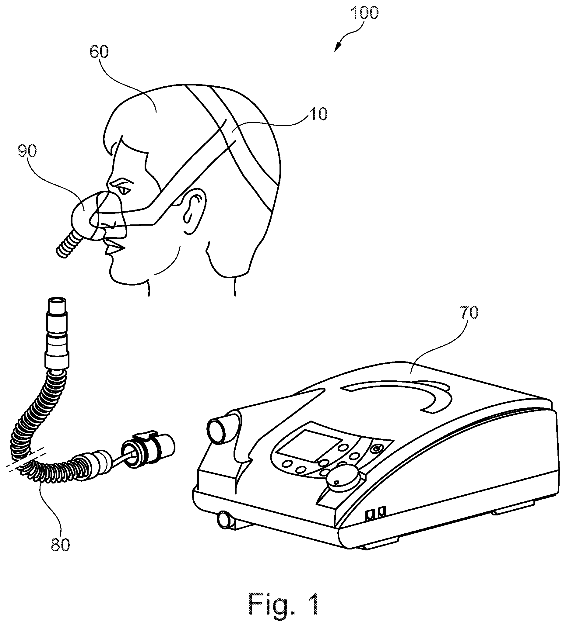 Patent US12564696 Figure 1 – Harness with eyeglass region