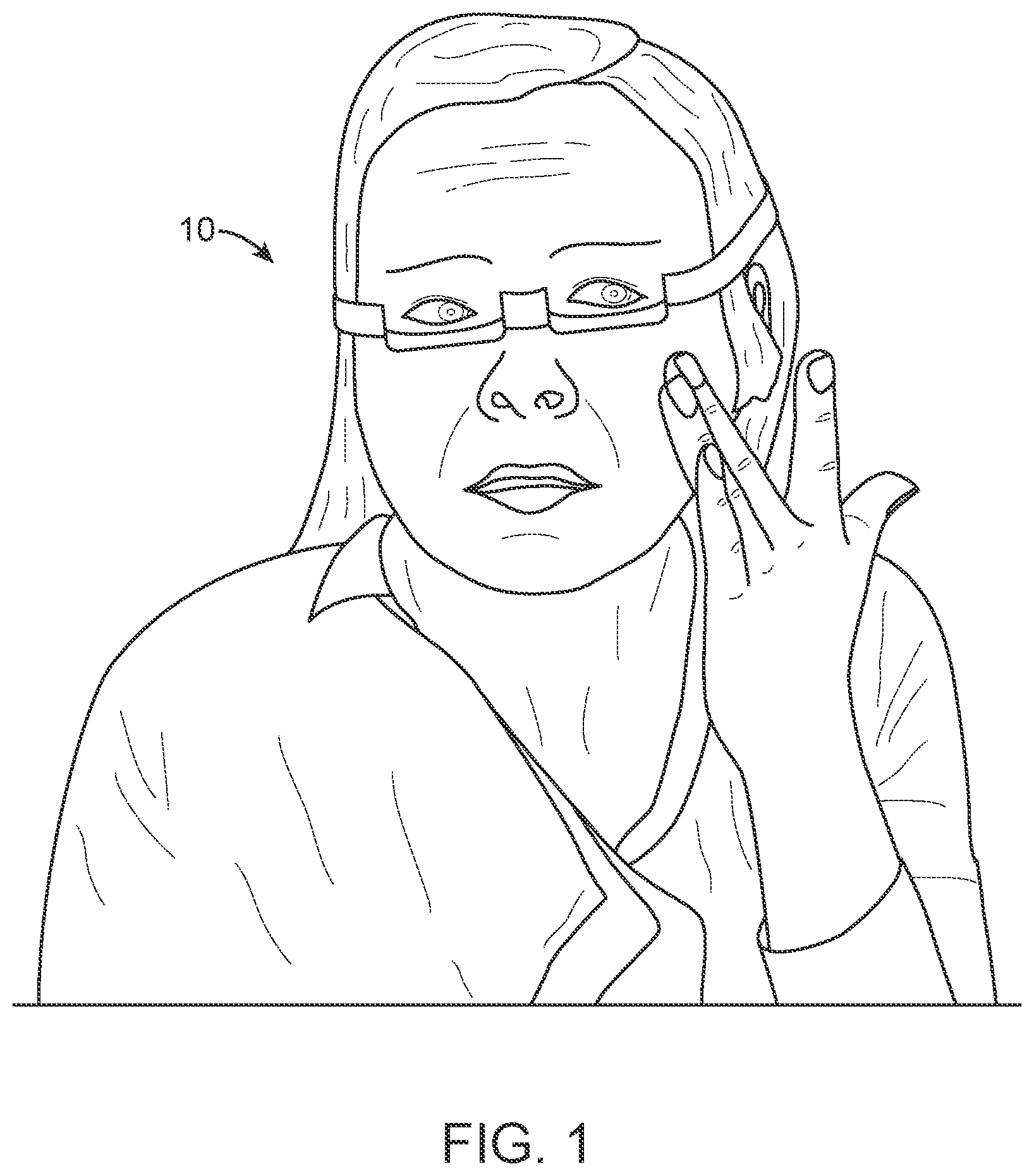 Patent US12564707 Figure 1 – Therapeutic eye mask