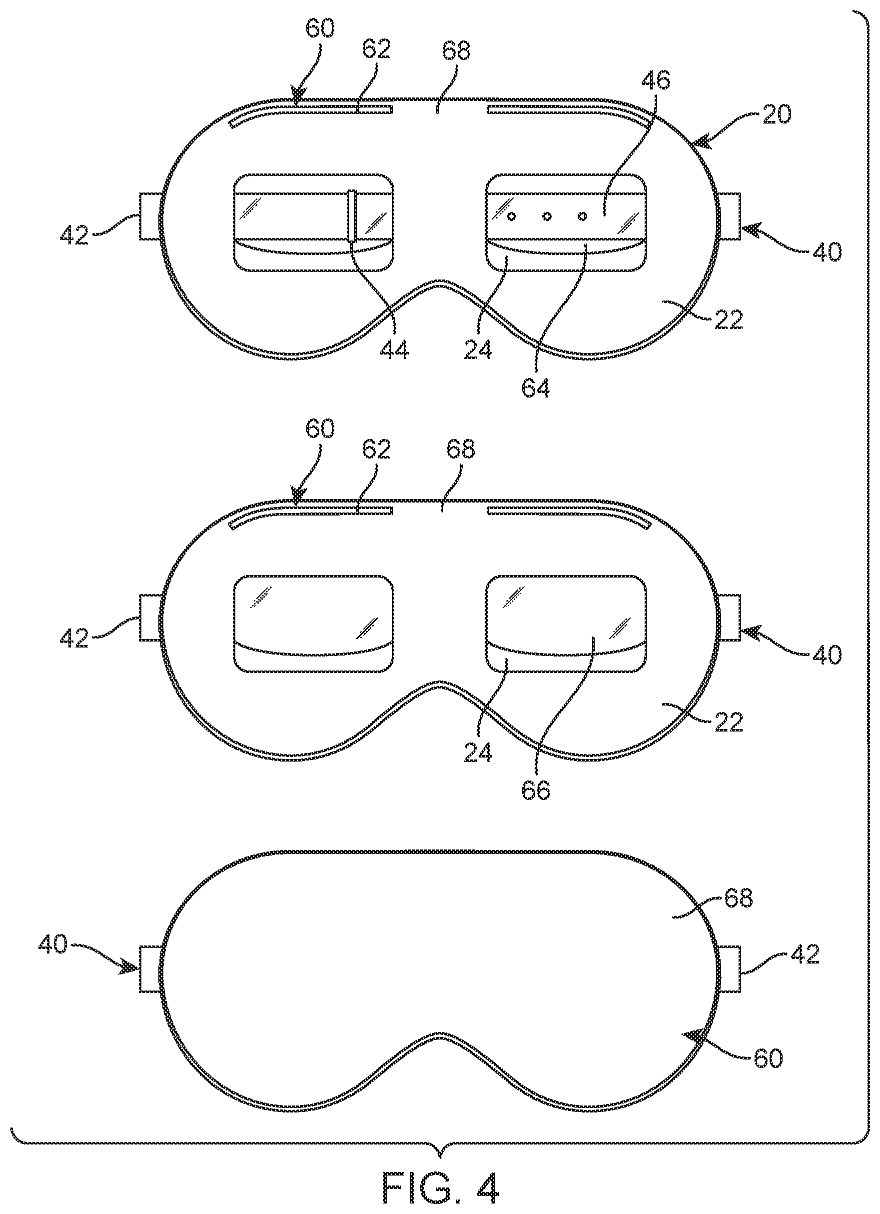 Patent US12564707 Figure 4 – Therapeutic eye mask