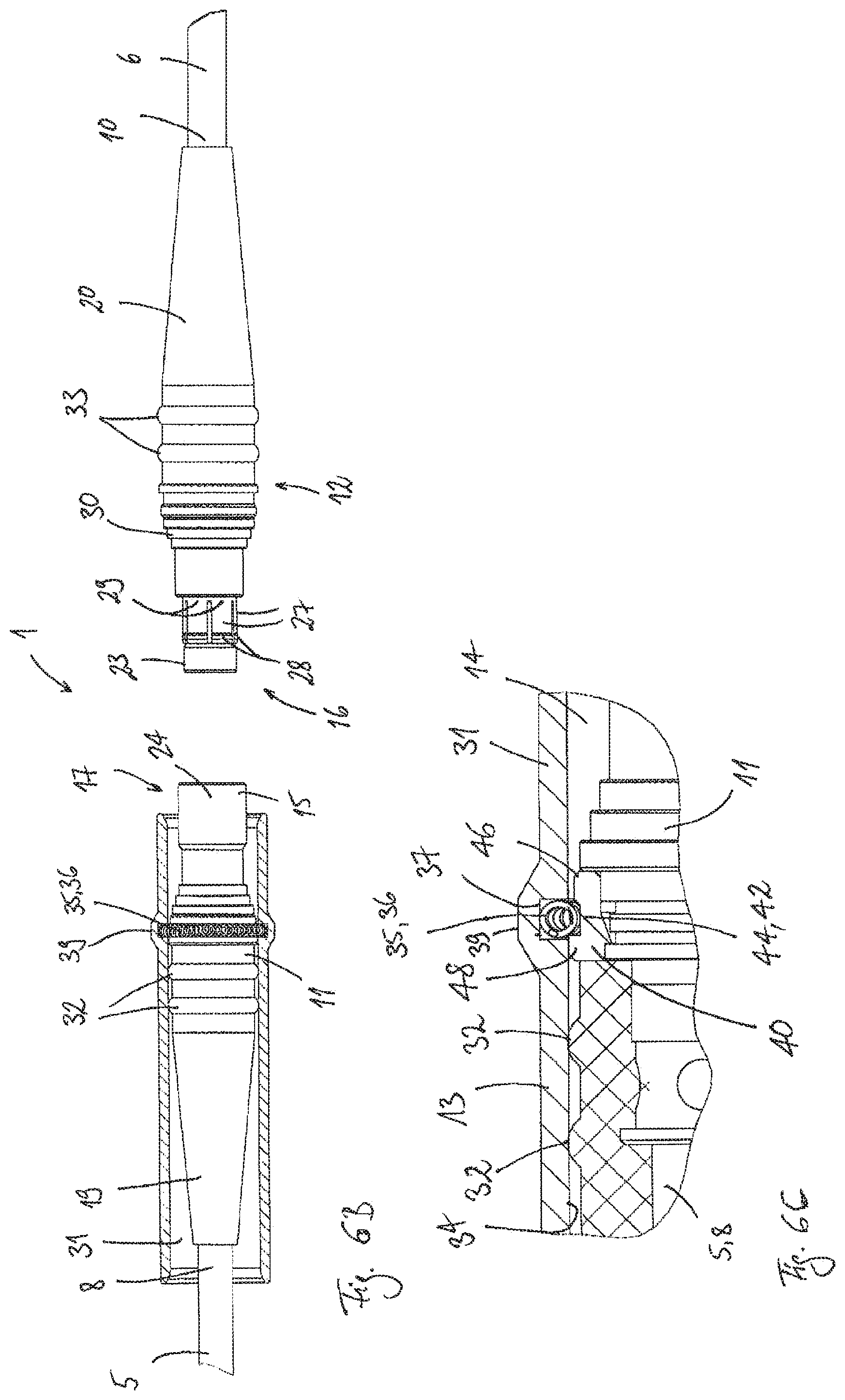 Patent US12564710 Figure 5 – System for securing a releasable connection between two elements