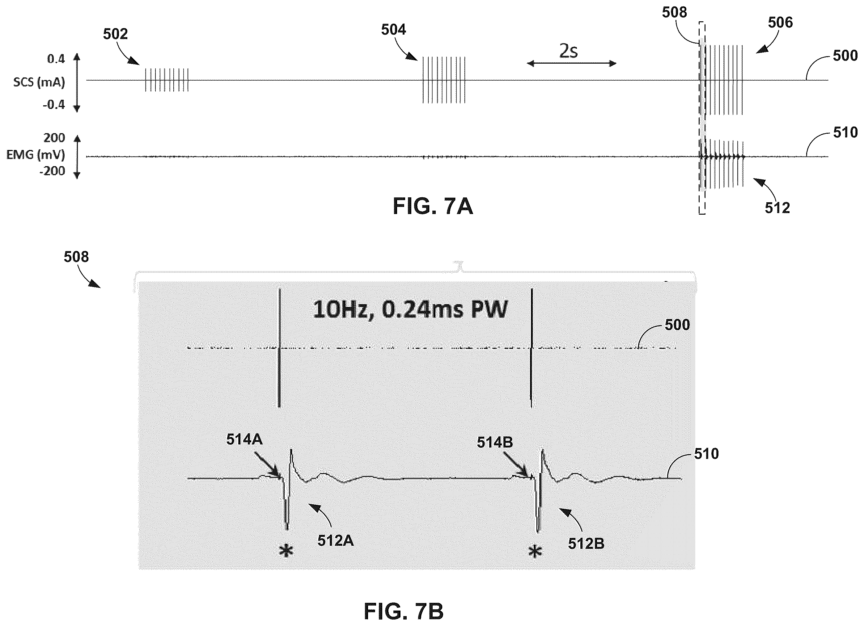 Patent US12564719 Figure 7 – Selection of parameters for electrical stimulation