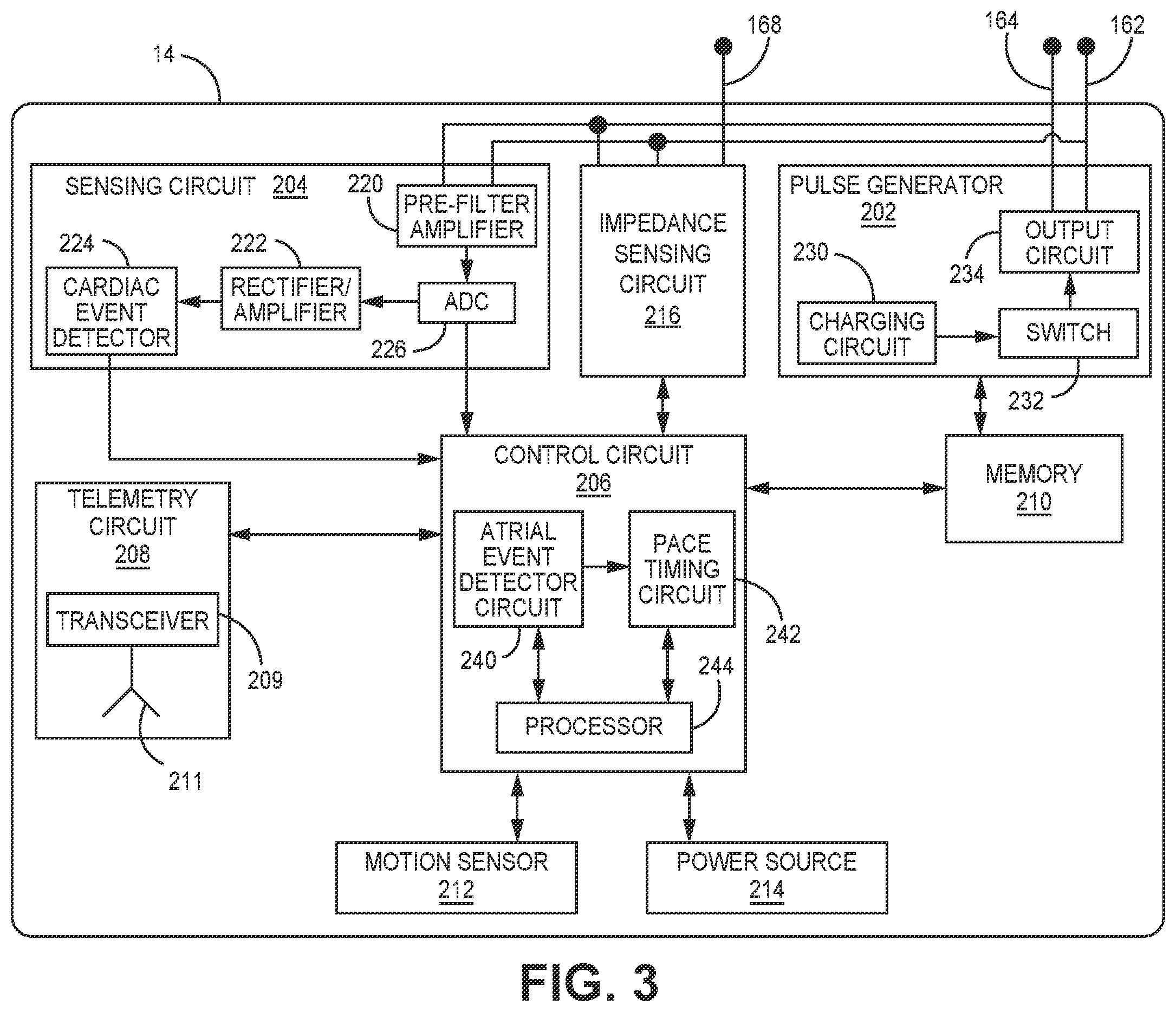 Patent US12564720 Figure 3 – Method and apparatus for atrial event detection