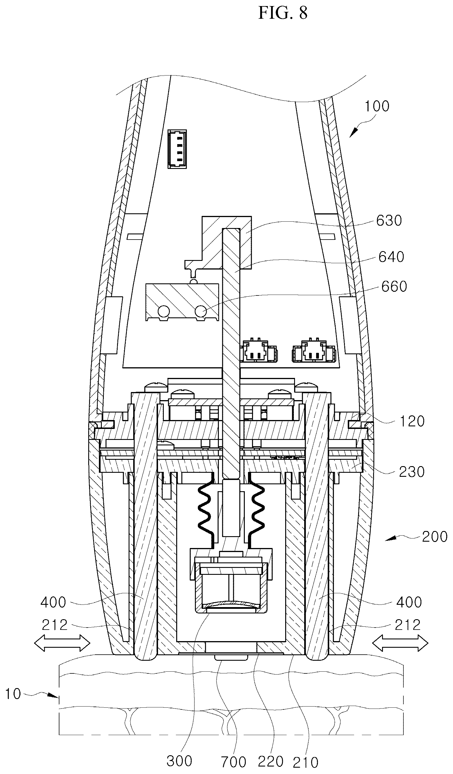 Patent US12564738 Figure 8 – Temperature measurement-based high-intensity focused ultrasound output device