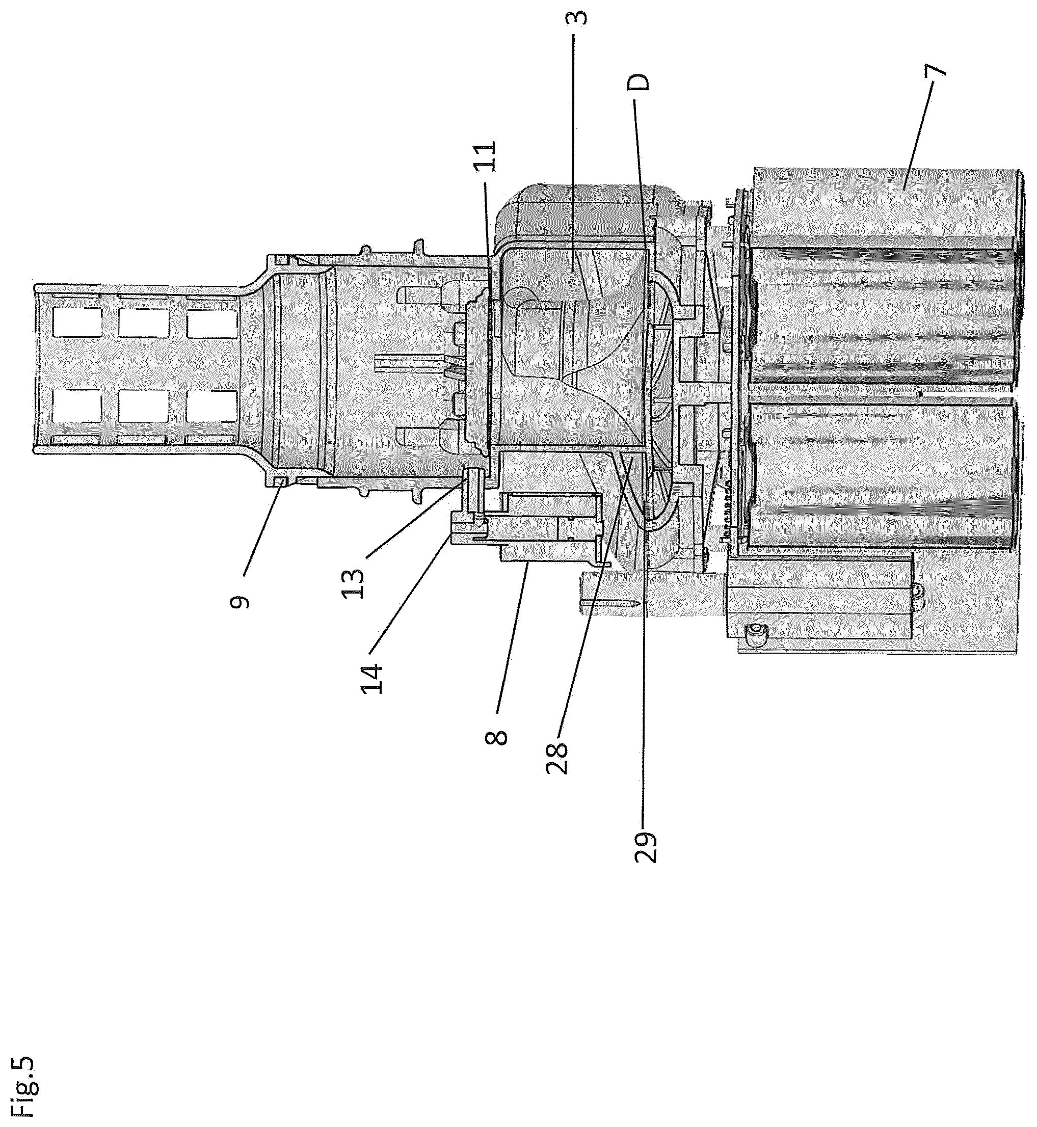 Patent US12564742 Figure 5 – Inflatable bag, avalanche backpack and method of deflating an inflatable bag
