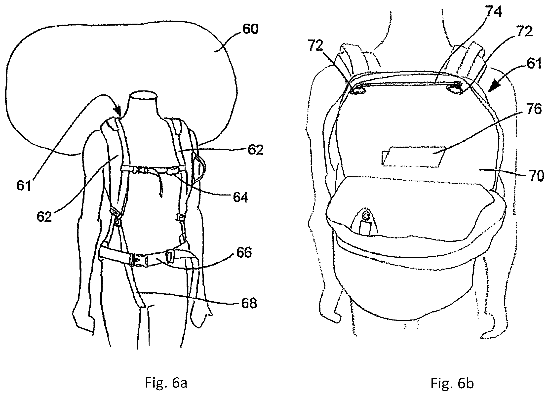Patent US12564742 Figure 6 – Inflatable bag, avalanche backpack and method of deflating an inflatable bag