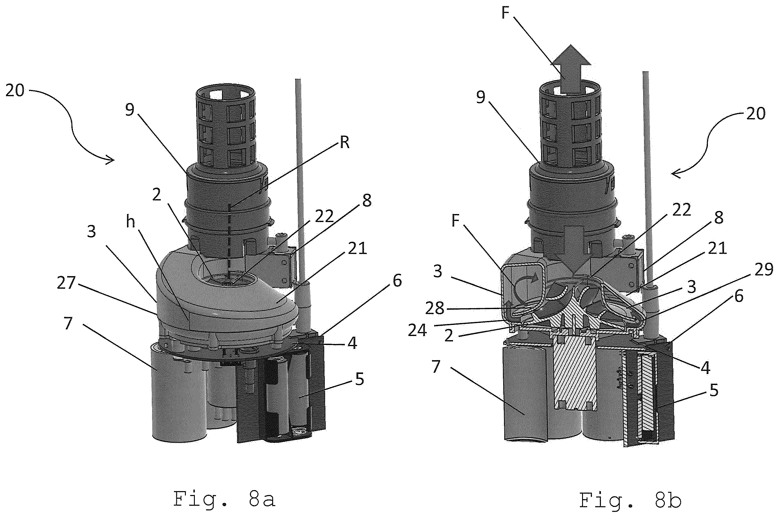 Patent US12564742 Figure 8 – Inflatable bag, avalanche backpack and method of deflating an inflatable bag