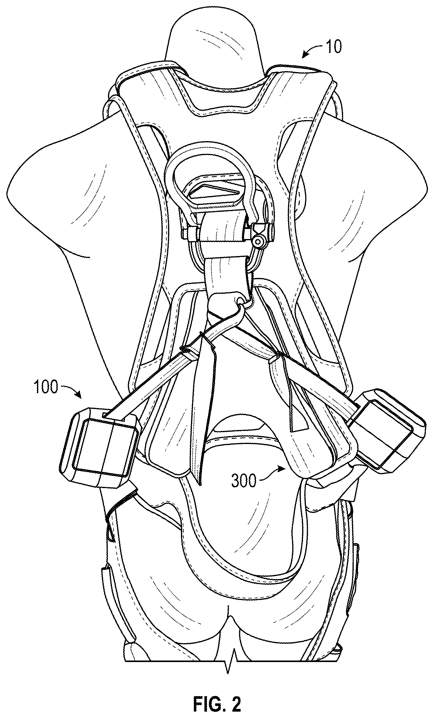 Patent US12564743 Figure 2 – Self-retracting lifeline system