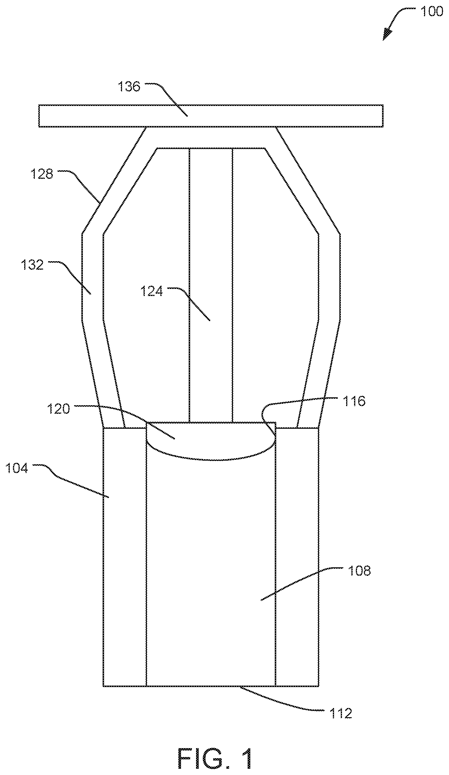 Patent US12564747 Figure 1 – Systems and methods of hollow sprinkler buttons with ridges
