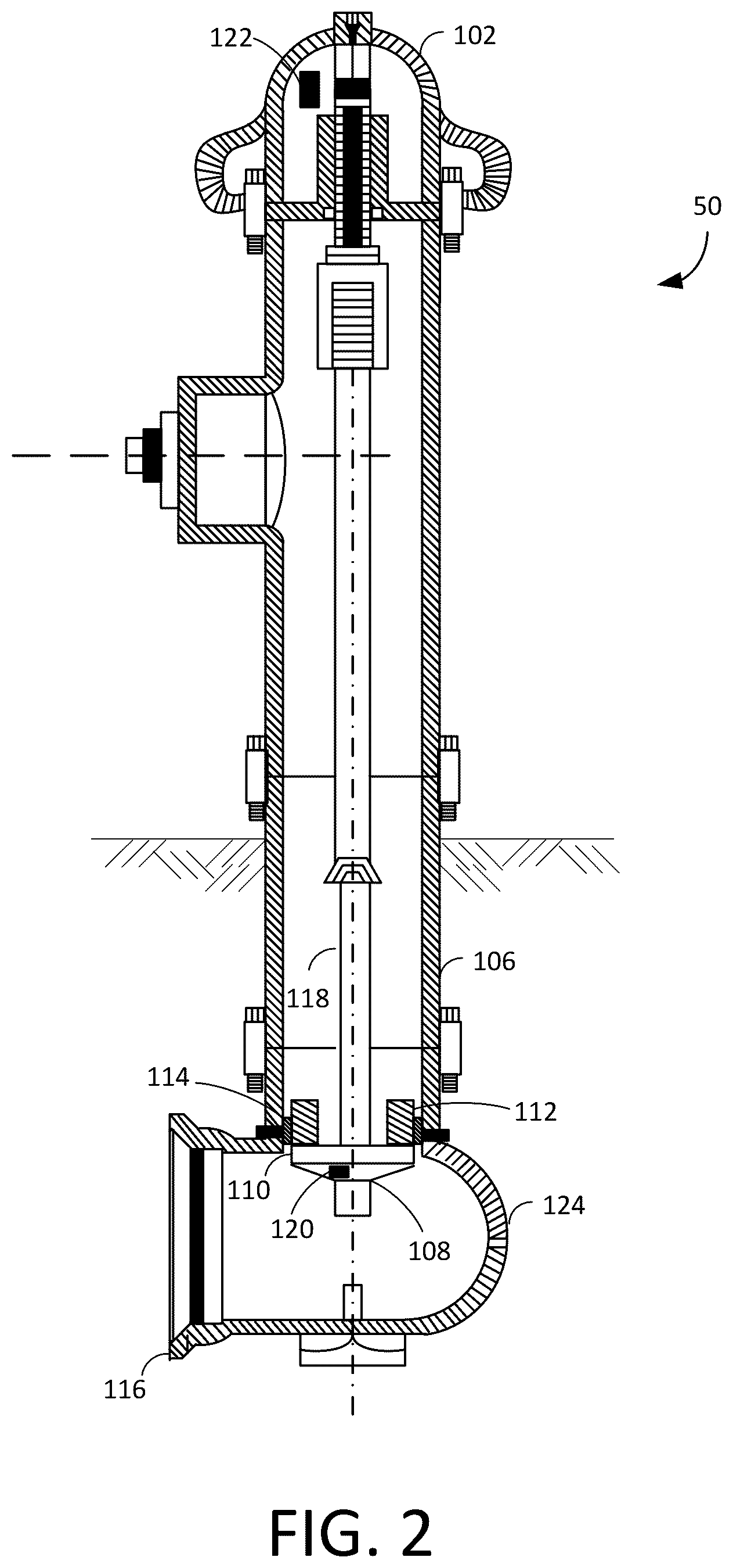 Patent US12564748 Figure 2 – Remote monitoring of water distribution system