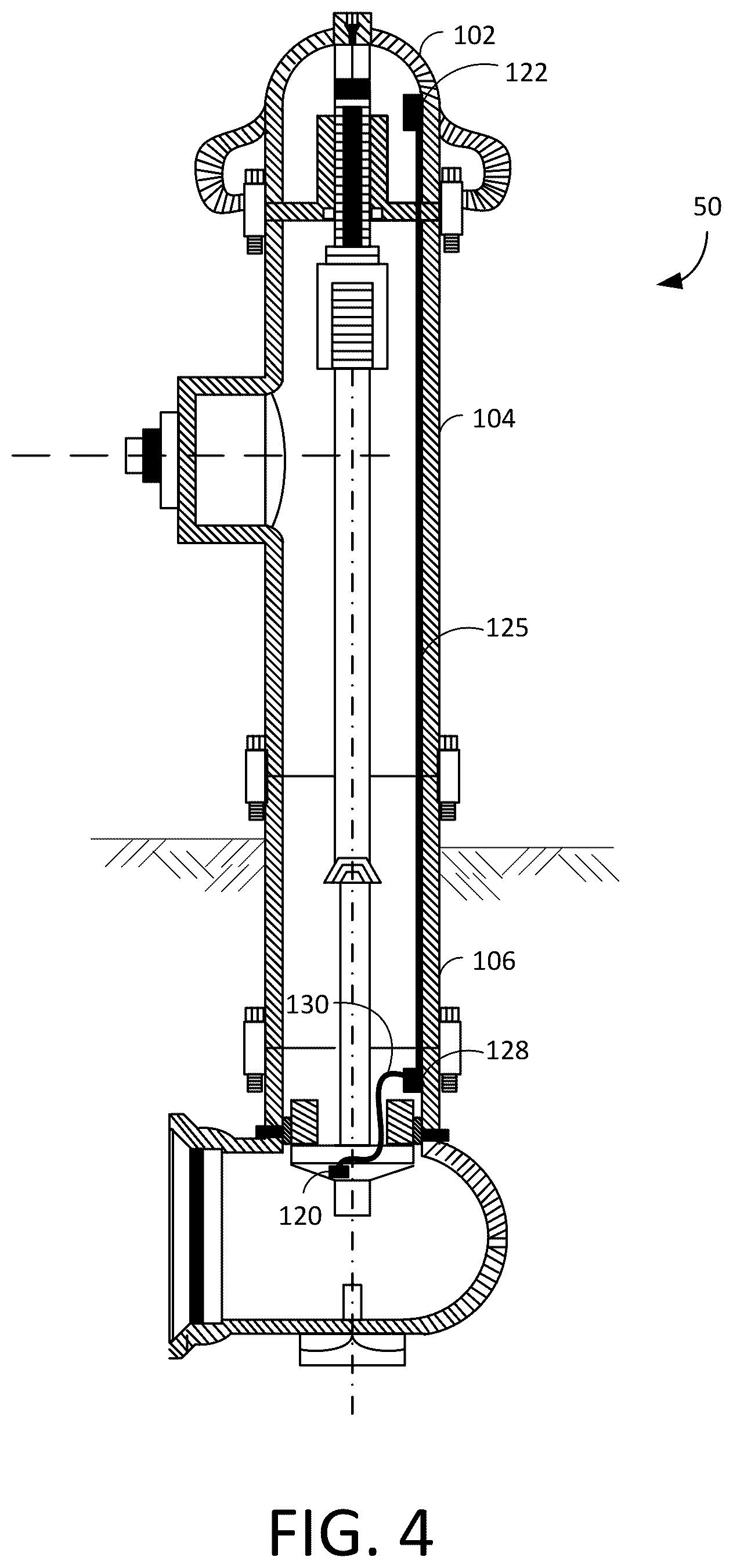 Patent US12564748 Figure 4 – Remote monitoring of water distribution system