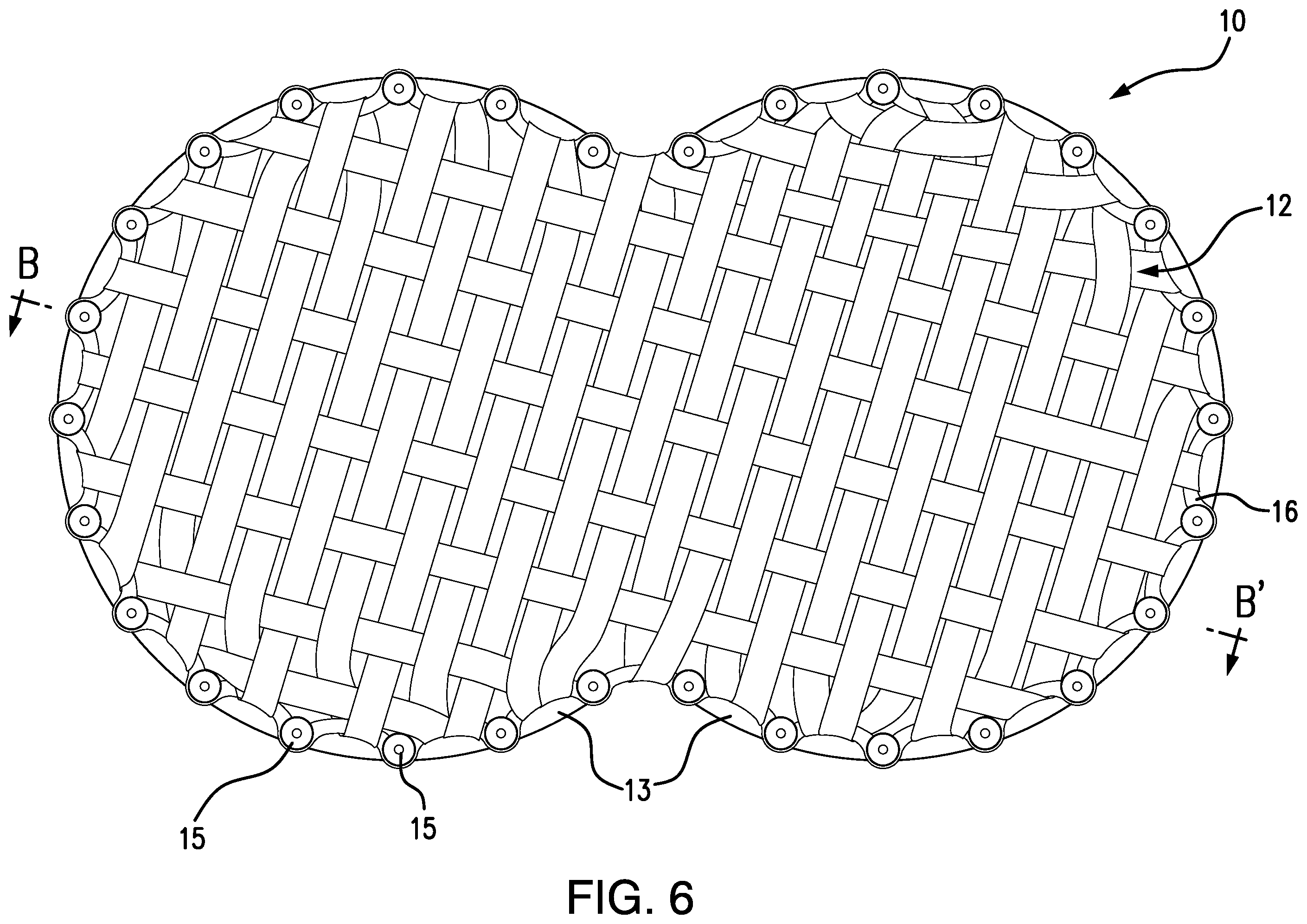 Patent US12564750 Figure 6 – Device for absorbing and dissipating the energy of a dropped or thrown object