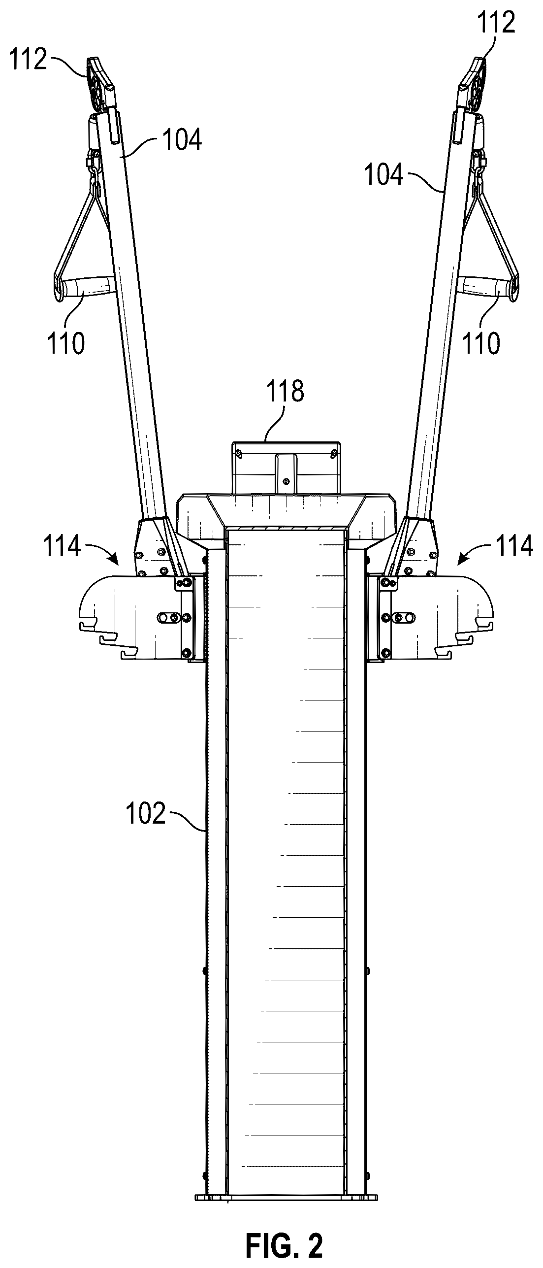 Patent US12564755 Figure 2 – Exercise apparatus with rotatable CAM