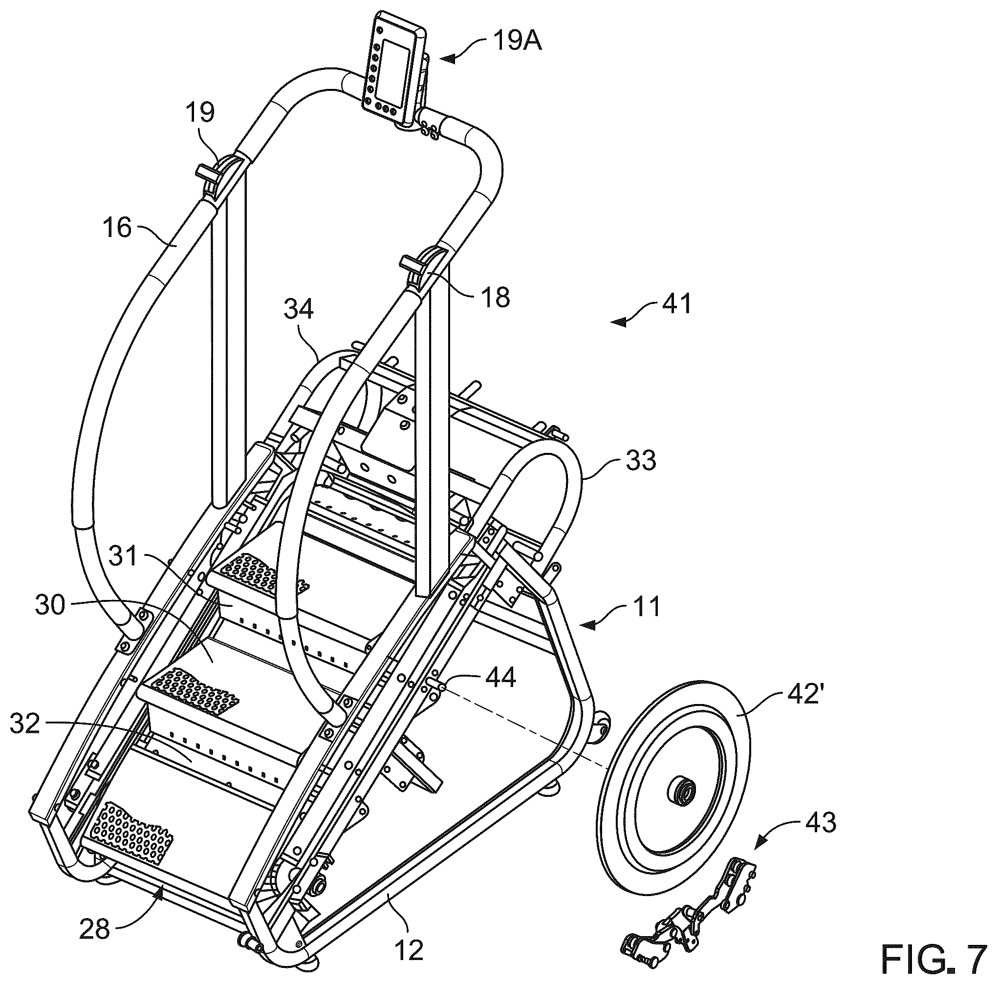 Patent US12564760 Figure 6 – Stair step exercise machine