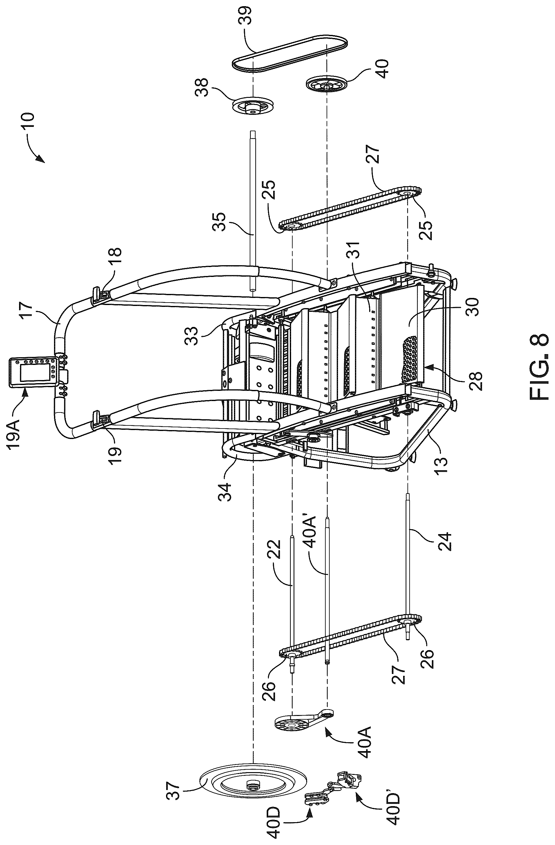 Patent US12564760 Figure 7 – Stair step exercise machine
