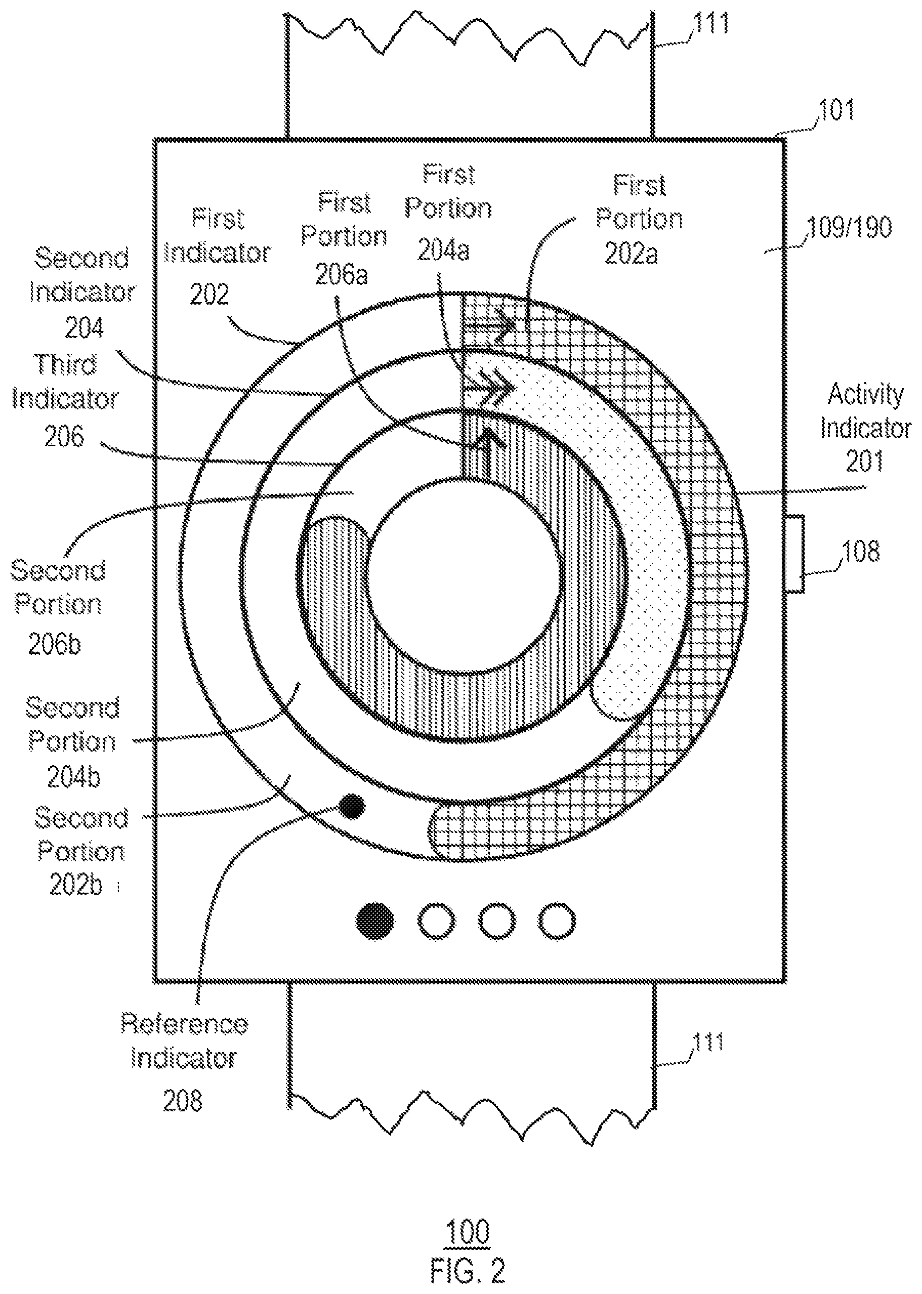 Patent US12564762 Figure 2 – Physical activity monitoring and motivating with an electronic device