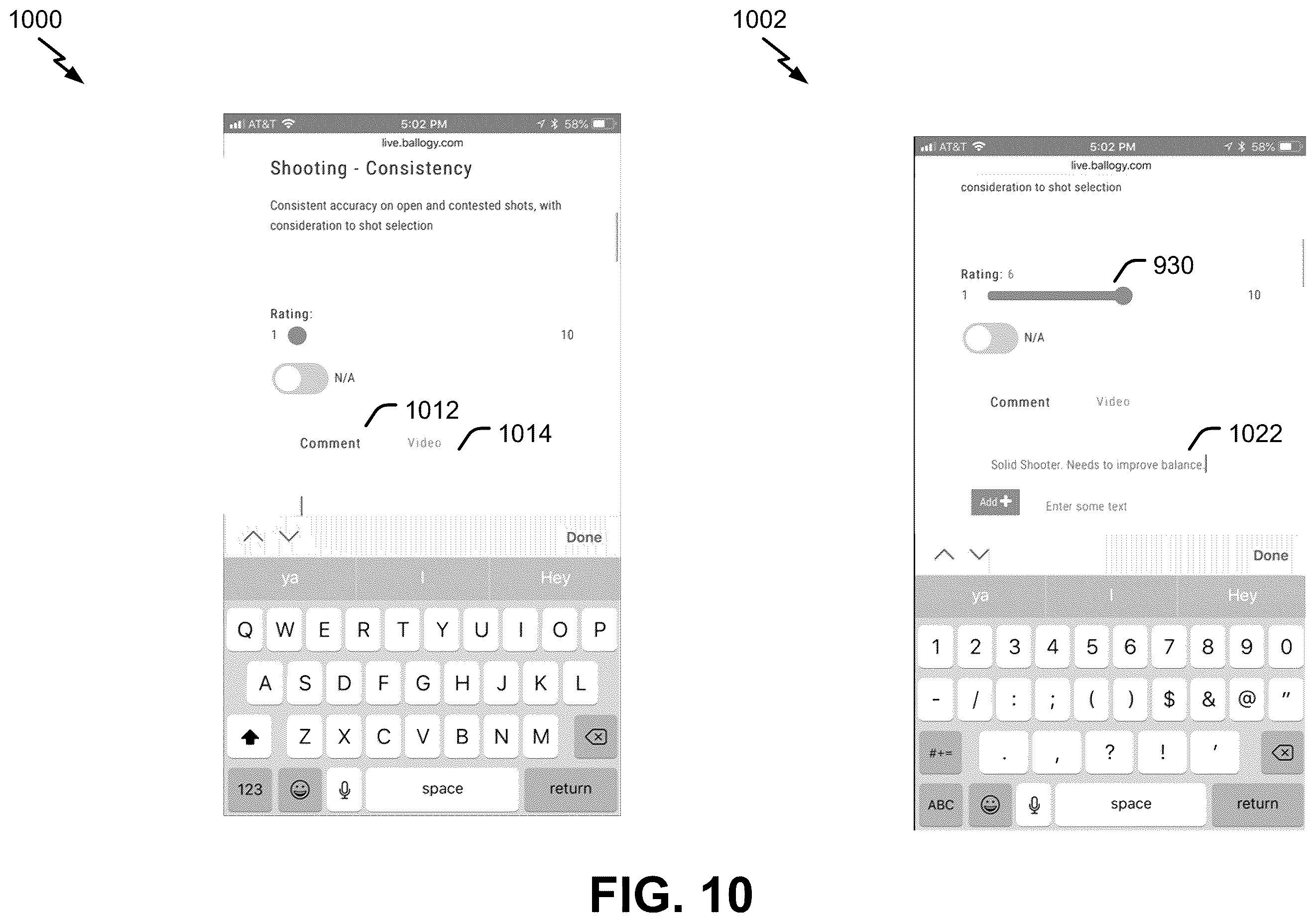 Patent US12564764 Figure 10 – System and method of basketball testing