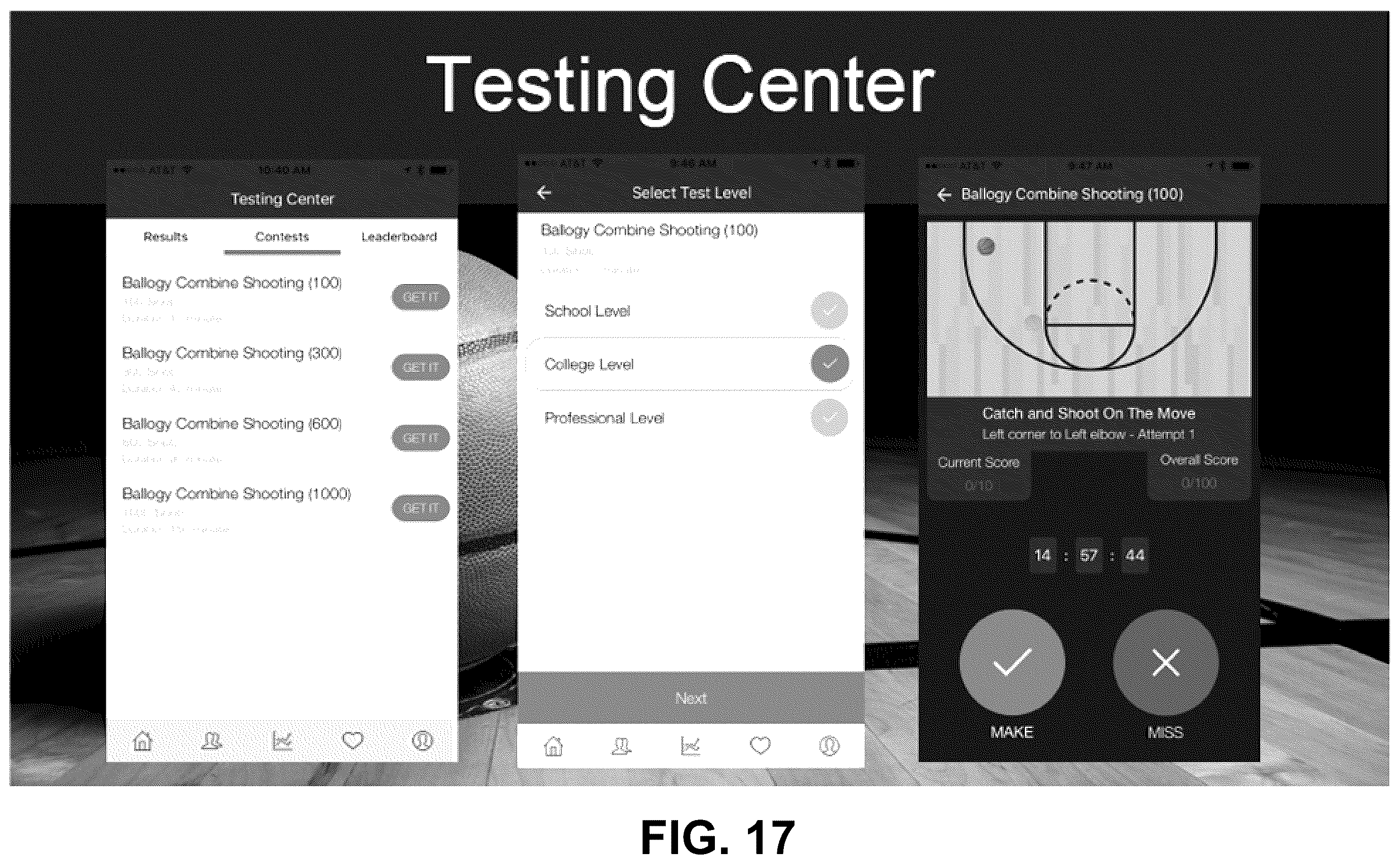 Patent US12564764 Figure 17 – System and method of basketball testing