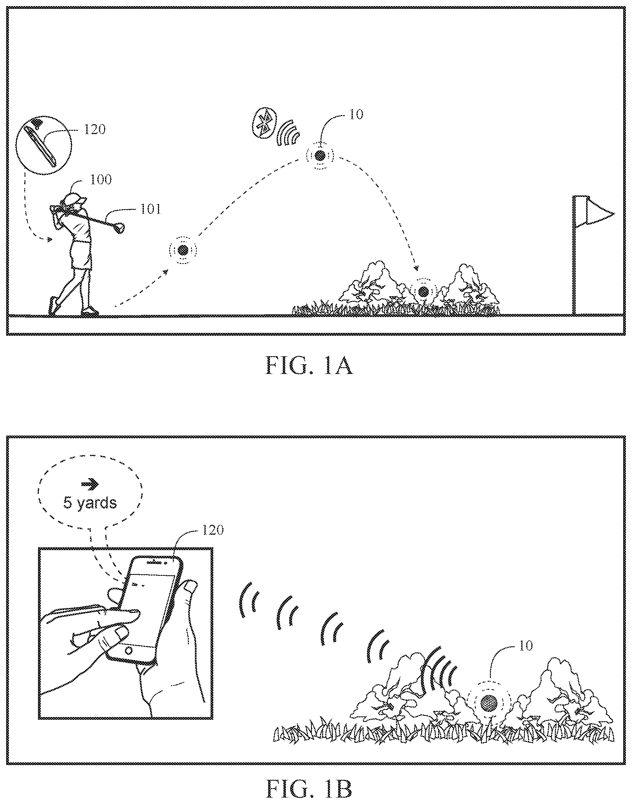 Patent US12564768 Figure 1 – Golf ball with electrical components