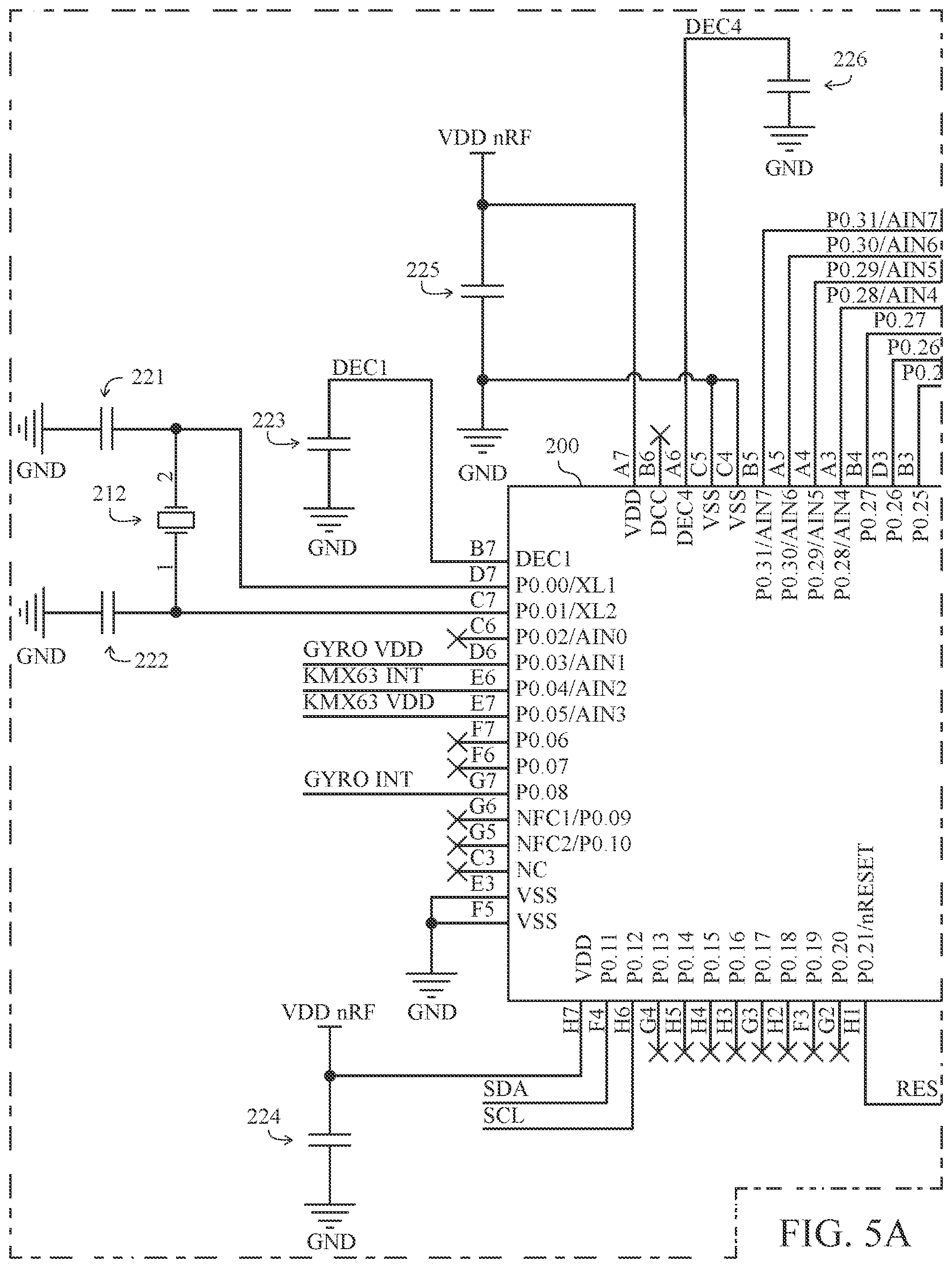 Patent US12564768 Figure 5 – Golf ball with electrical components