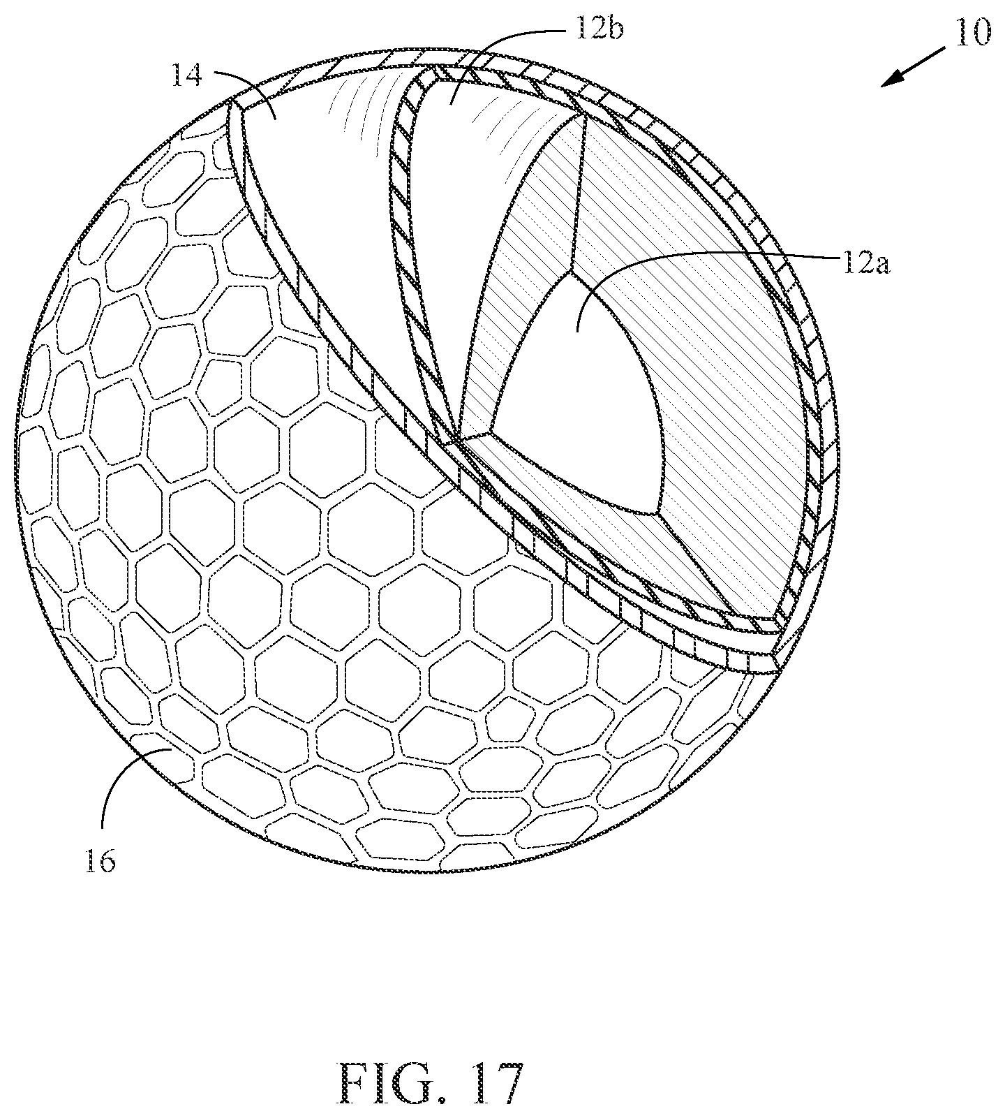 Patent US12564768 Figure 19 – Golf ball with electrical components