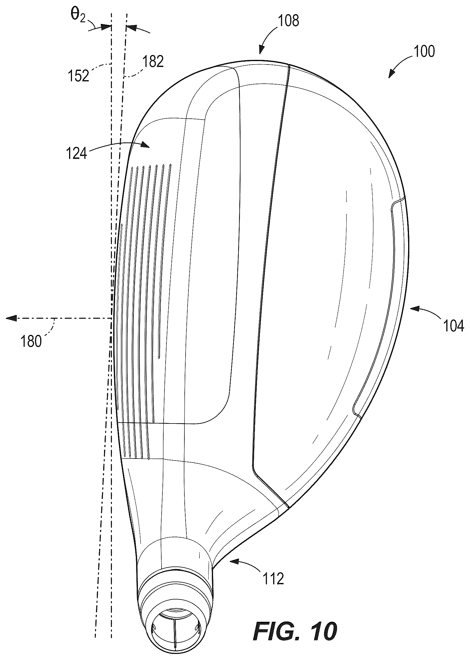 Patent US12564770 Figure 9 – Golf club head with hosel tilt