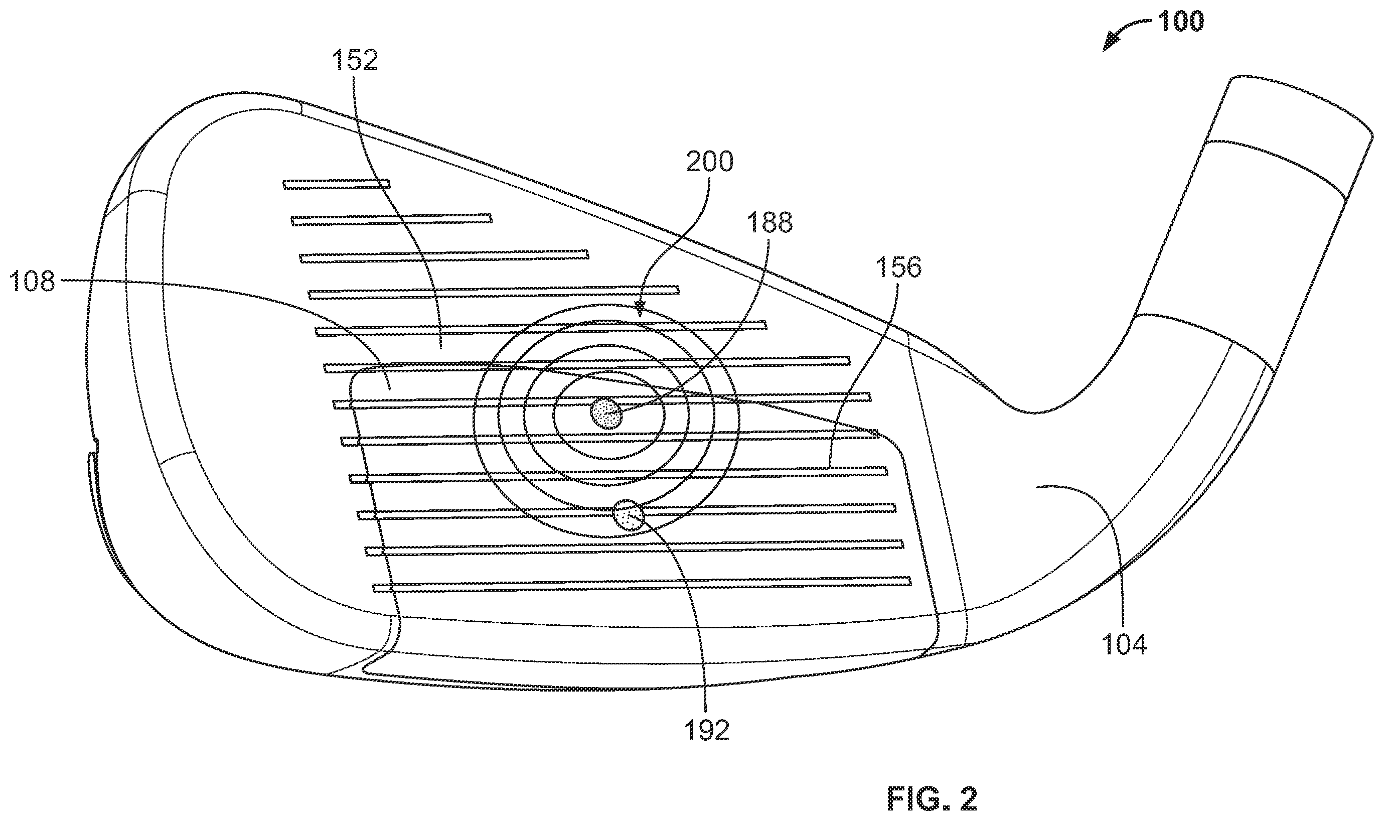 Patent US12564771 Figure 2 – Golf club head